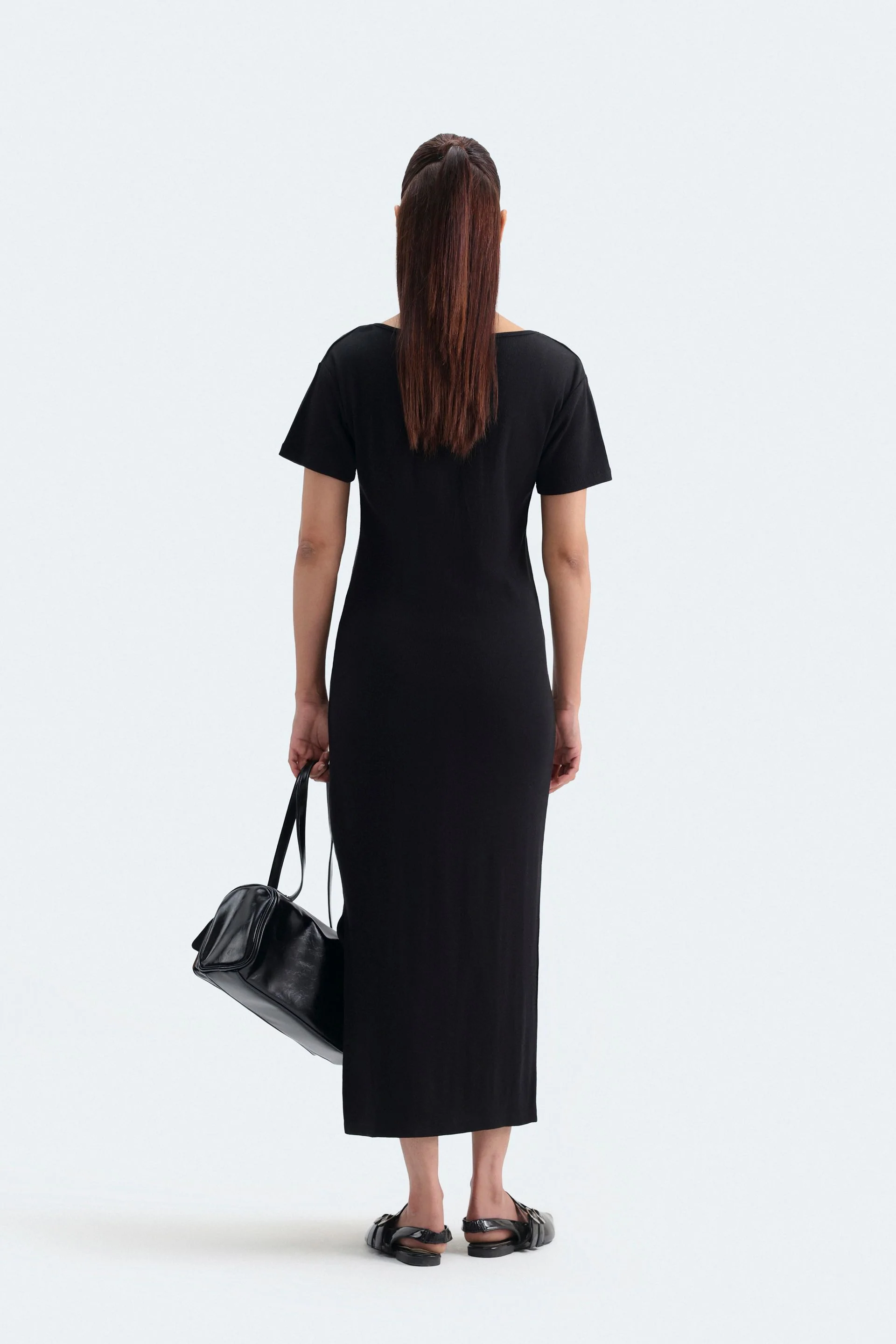 Scoop Neck Ribbed Dress - Image 4