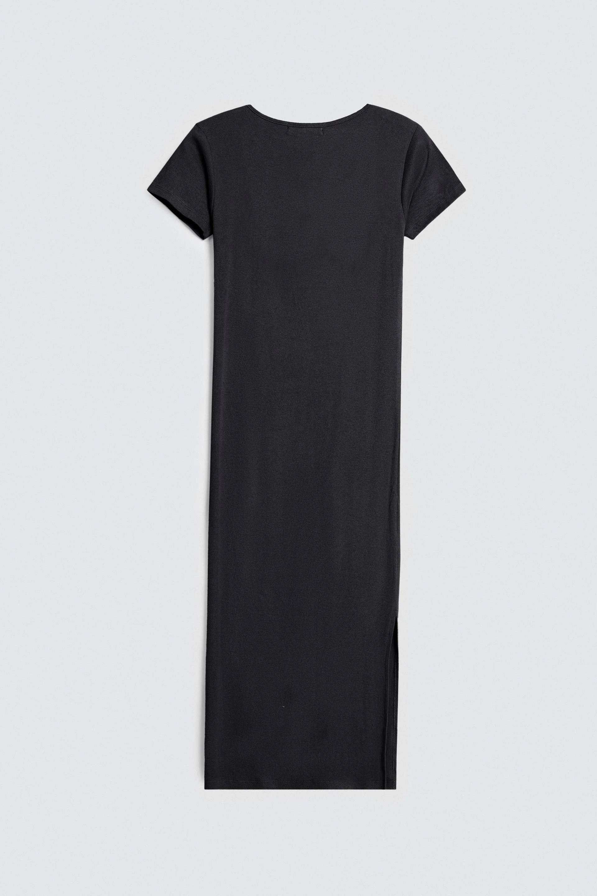 Overlay Scoop Neck Ribbed Dress - Image 7