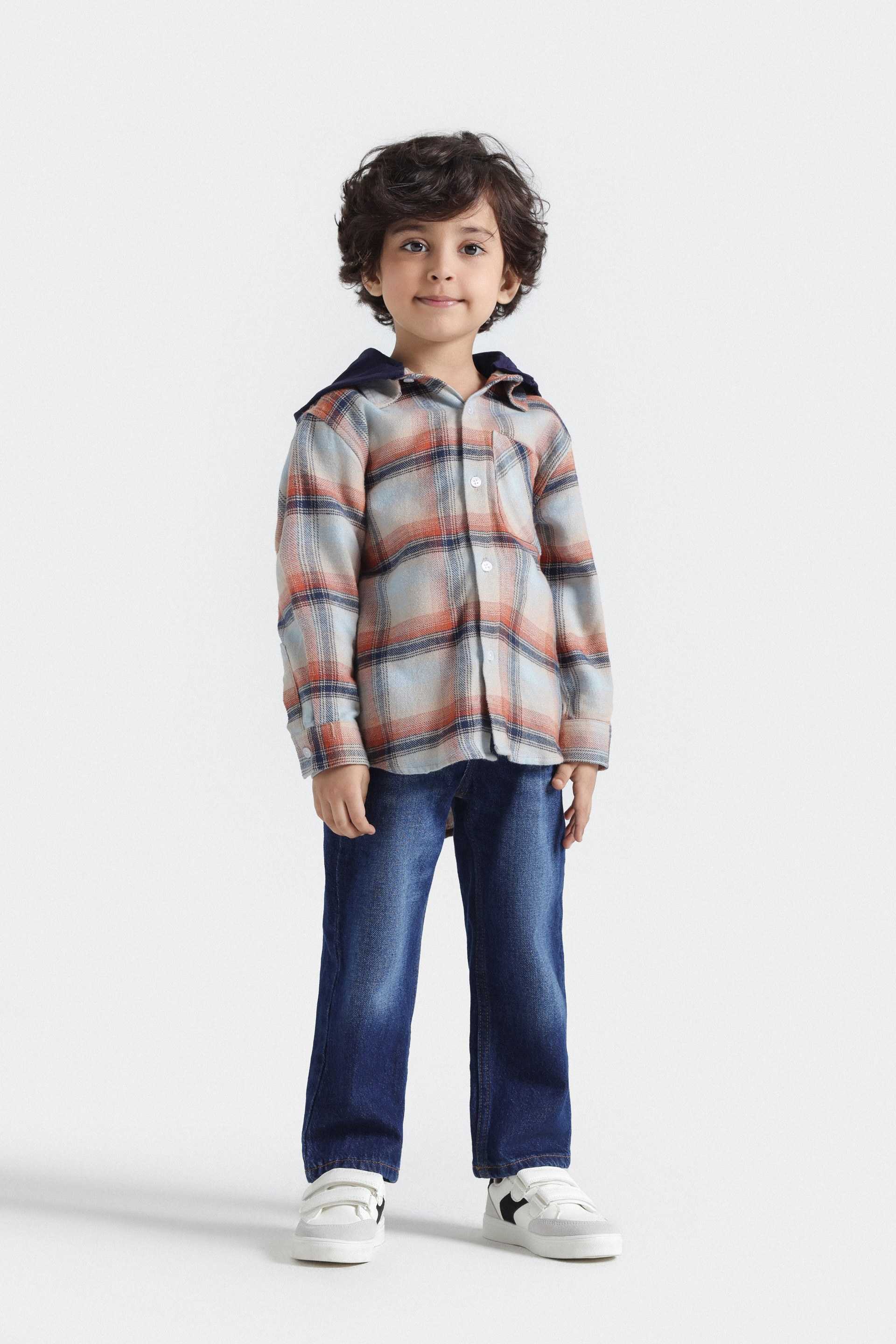 Checkered Shirt With Hood - Image 4