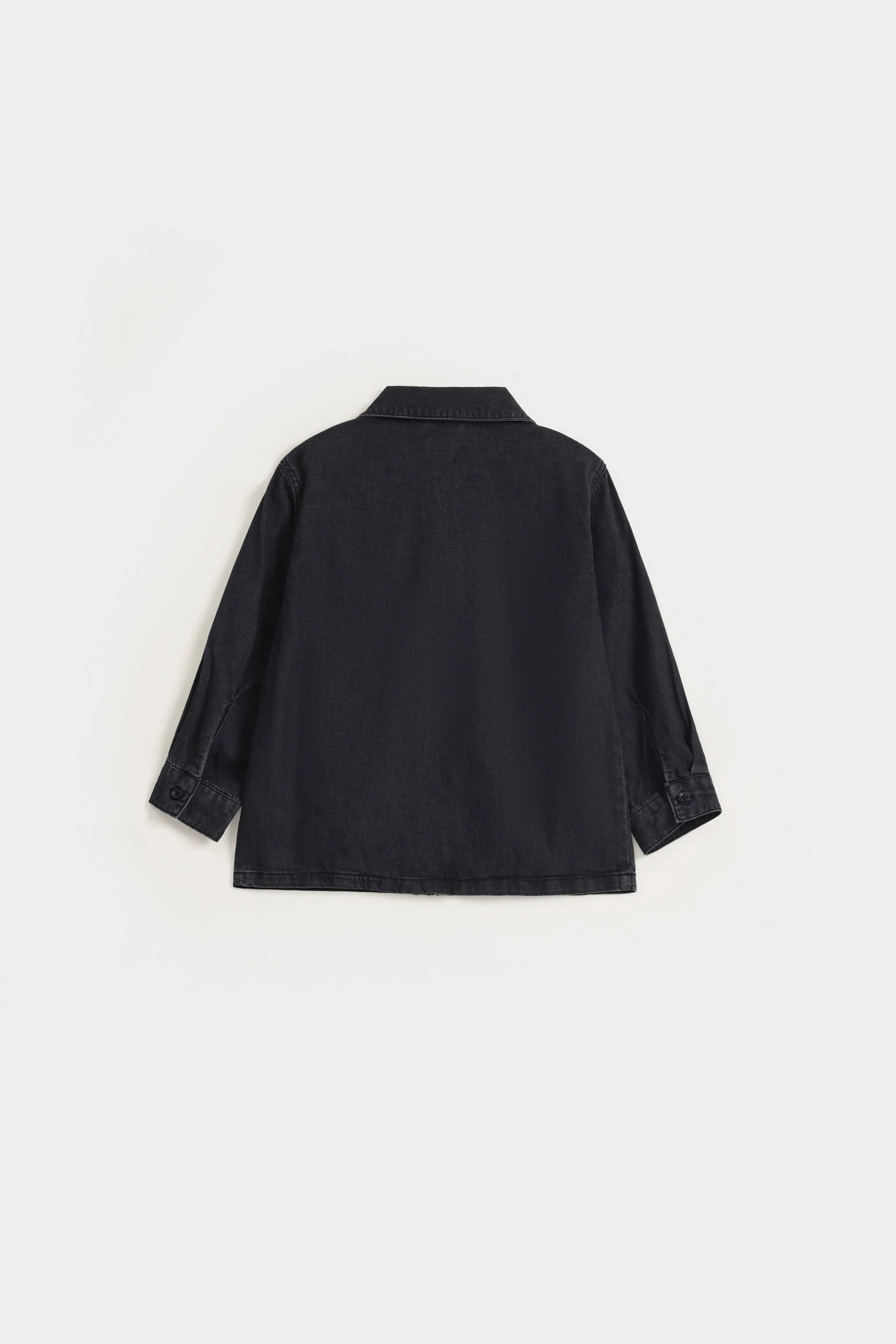 Denim Zipper Shacket - Image 3