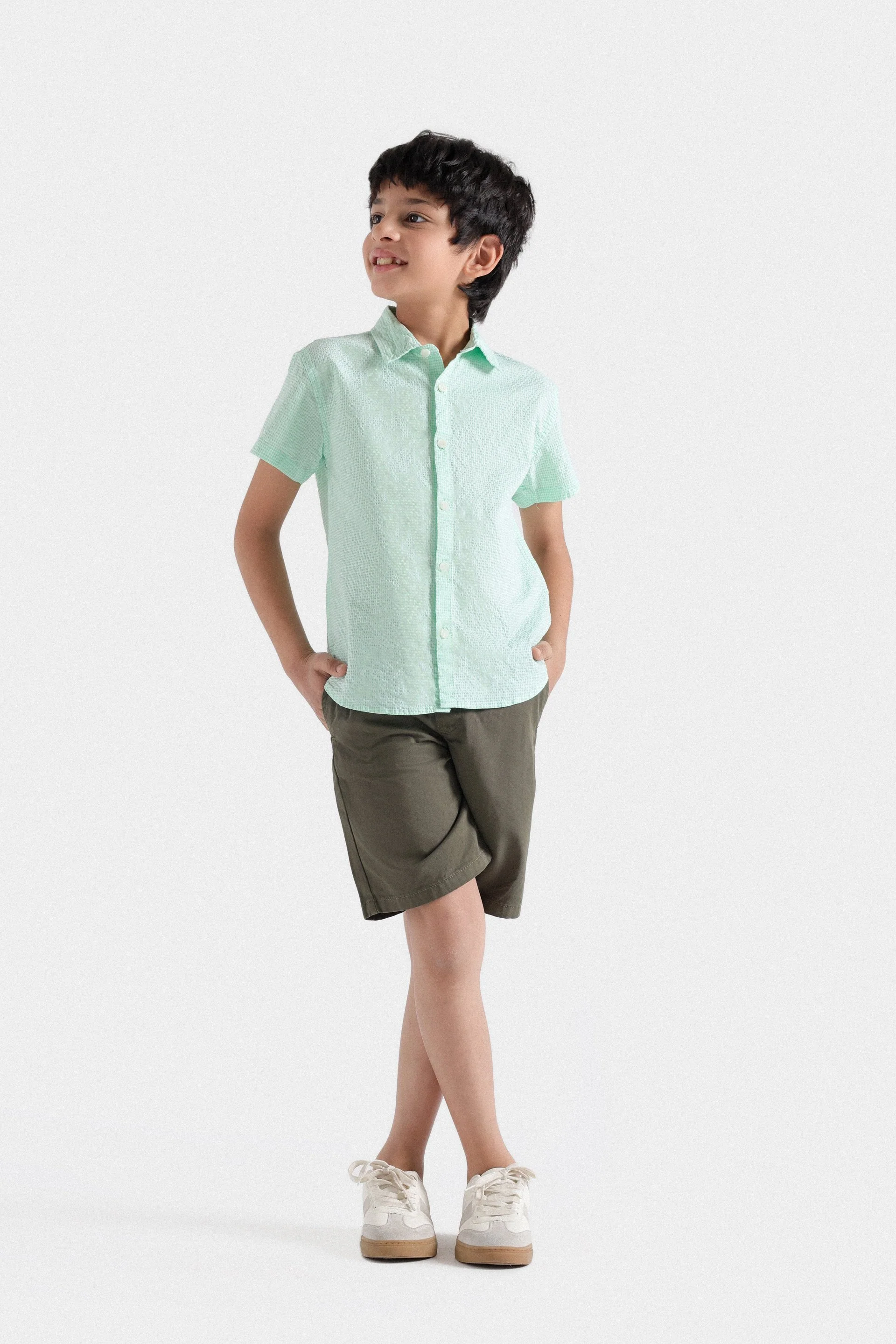 Textured Checkered Shirt - Image 5