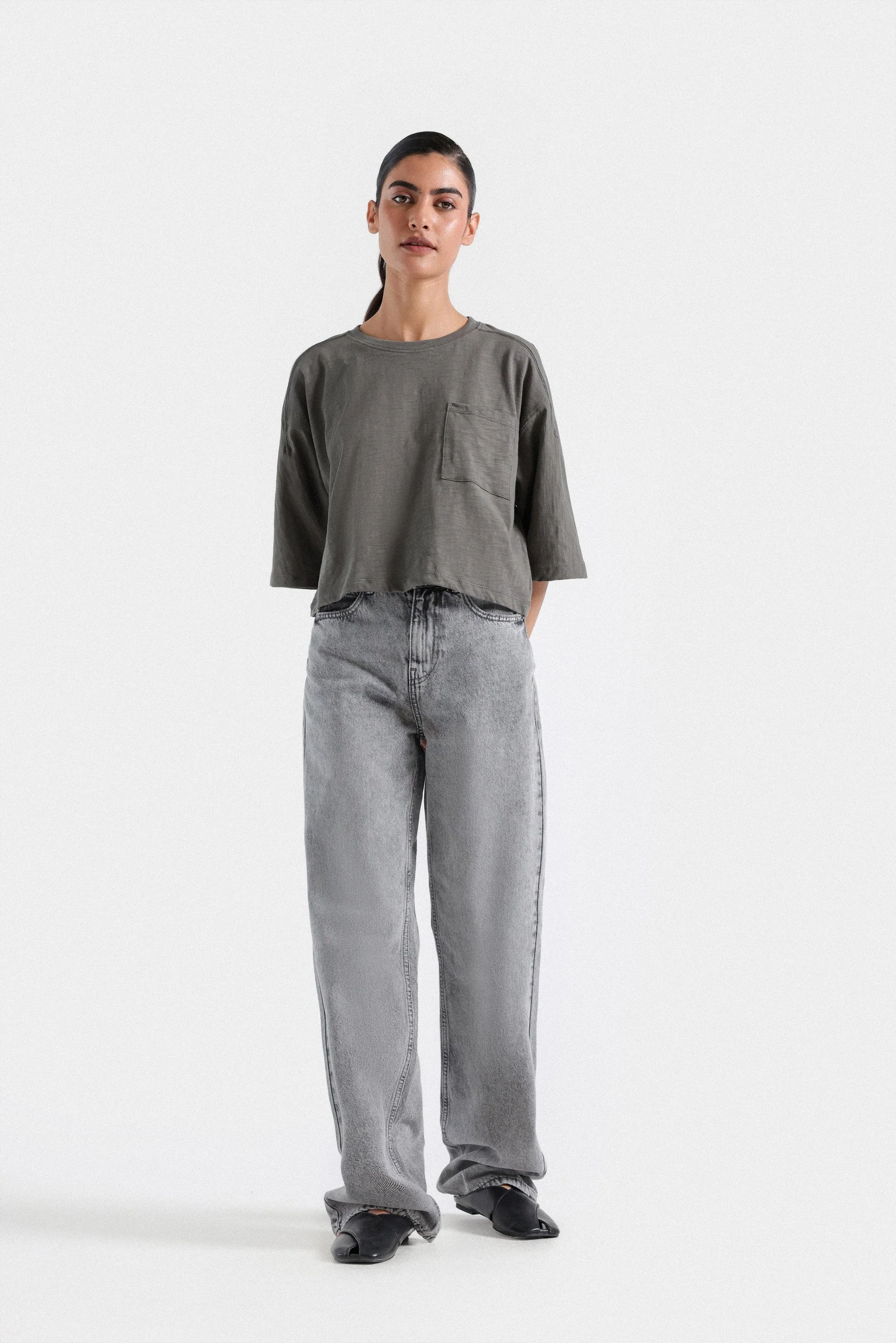 Basic Super Cropped Boxy T-shirt - Image 14