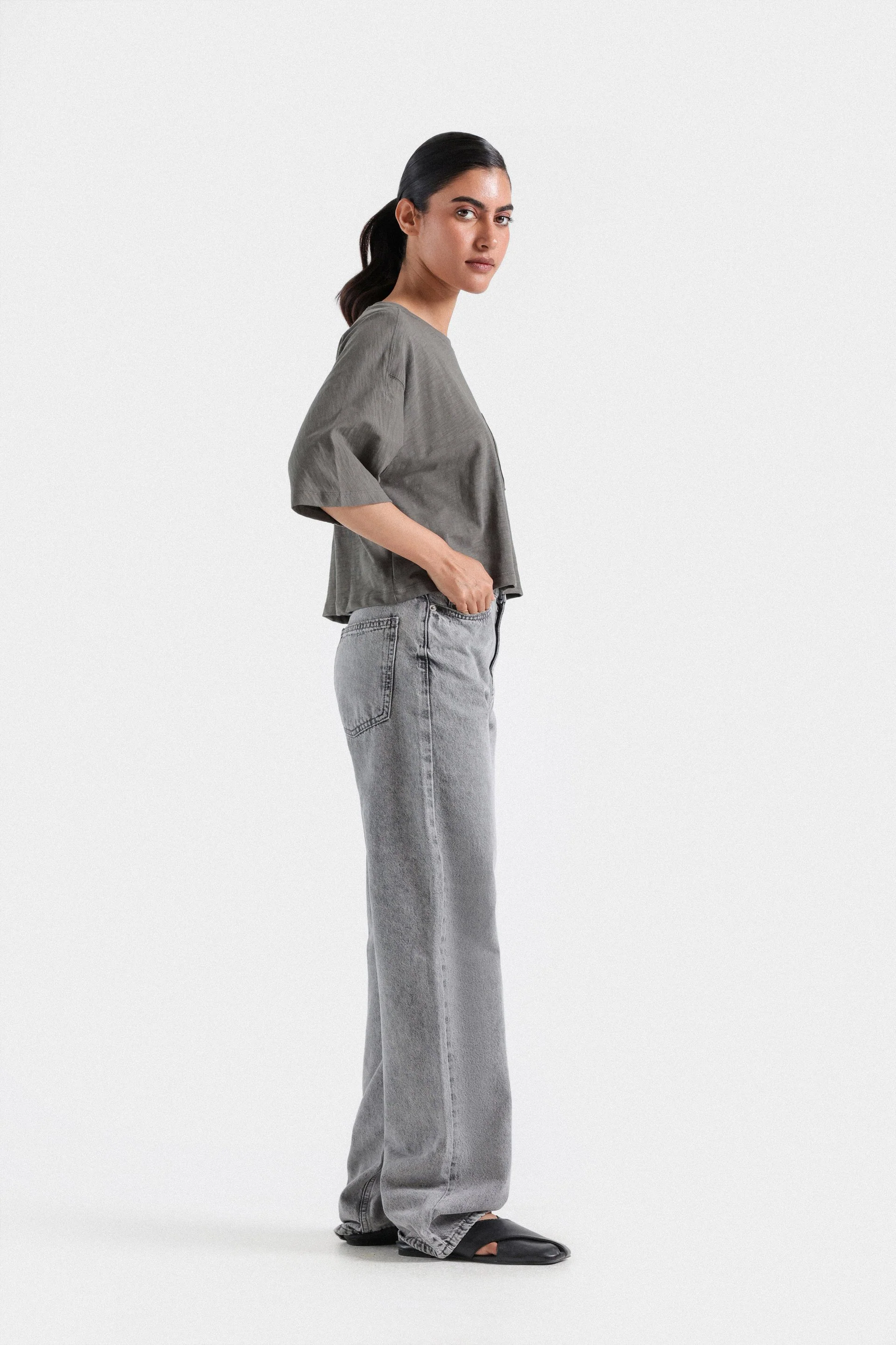 Basic Super Cropped Boxy T-shirt - Image 15