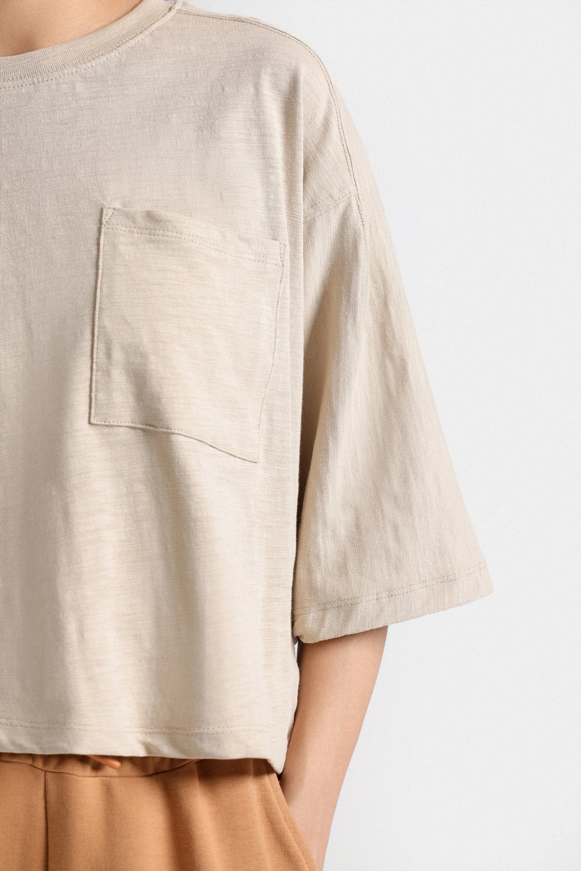 Basic Super Cropped Boxy T-shirt - Image 8