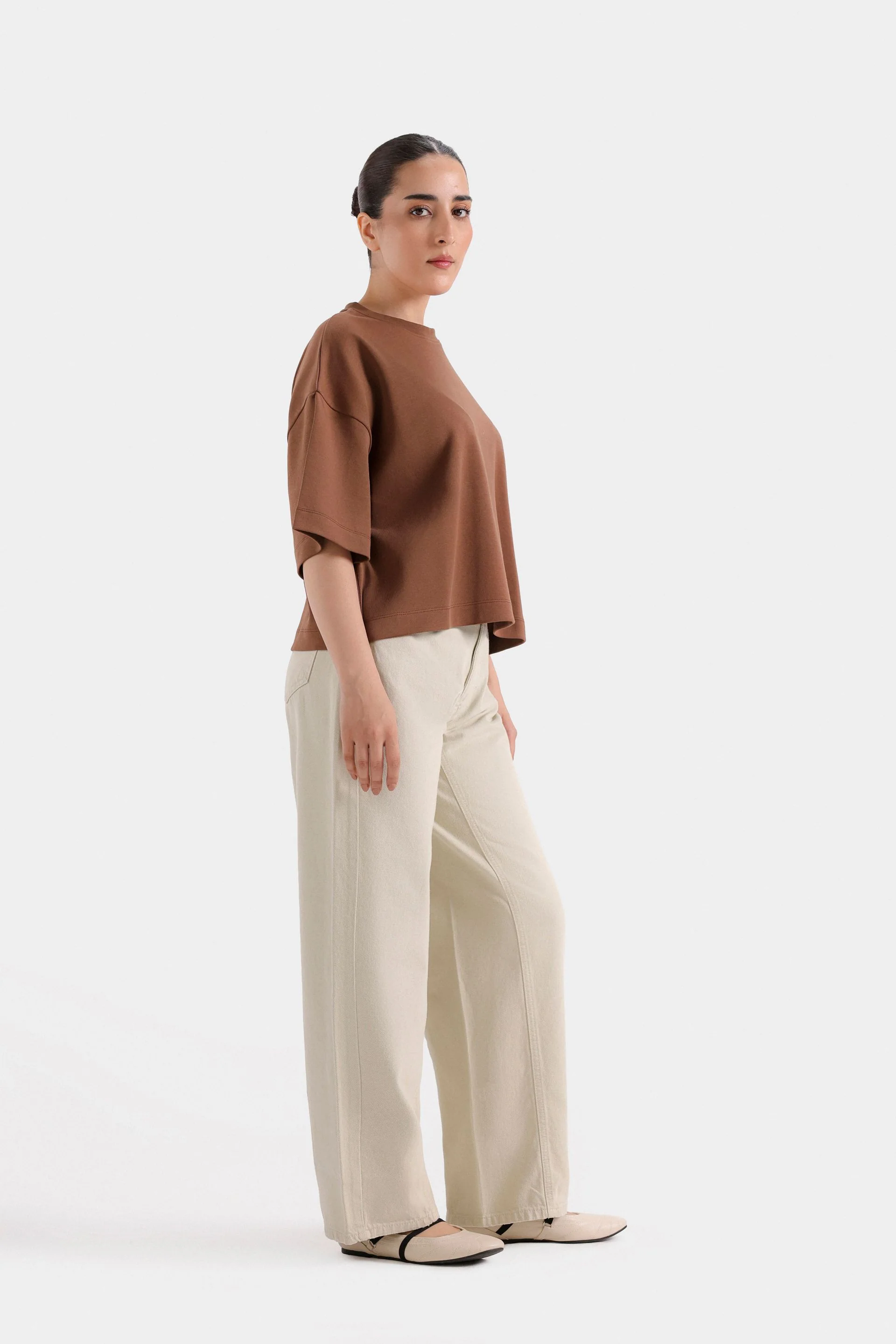 Cropped Basic T-Shirt - Image 3