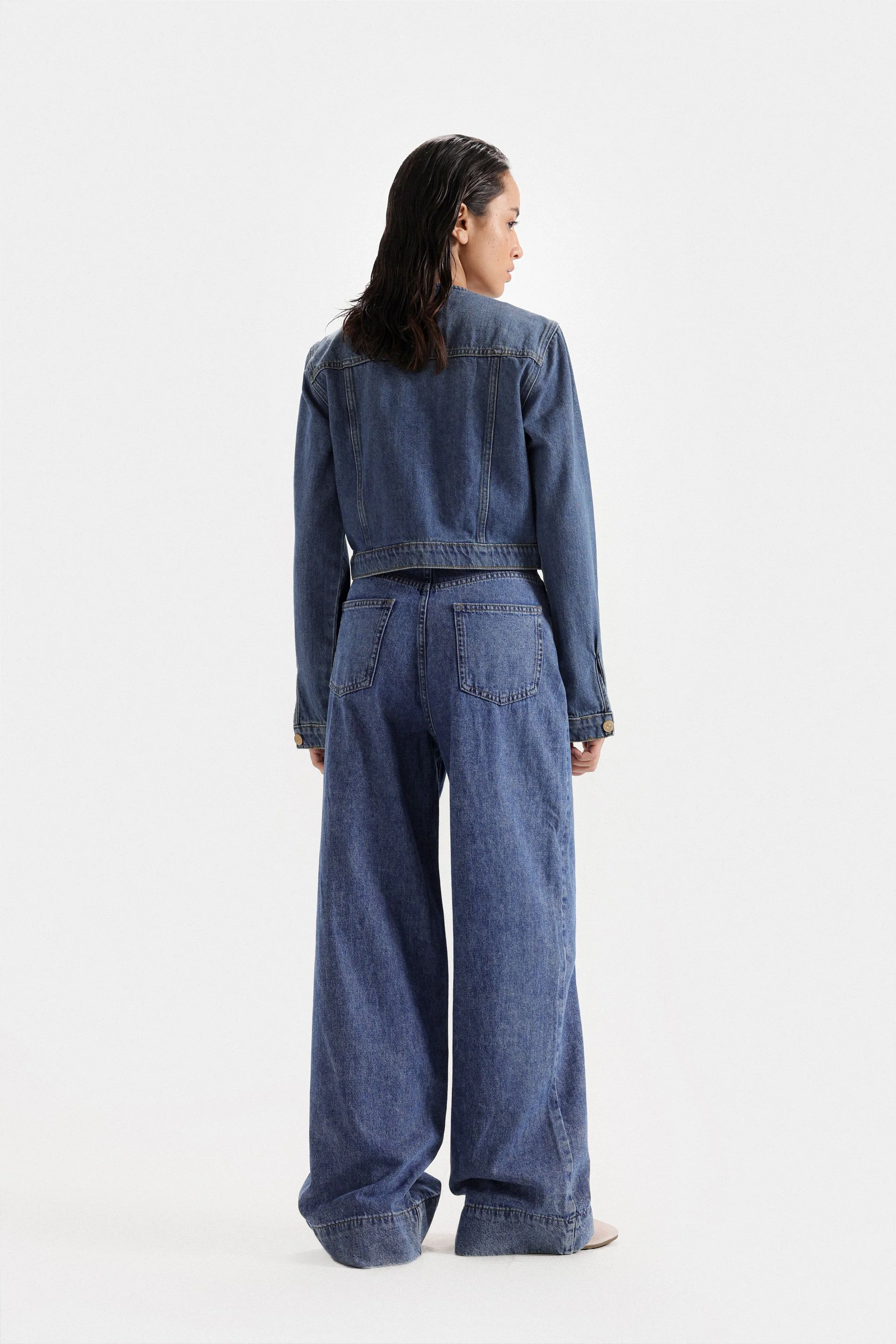 Super Cropped Denim Jacket - Image 5