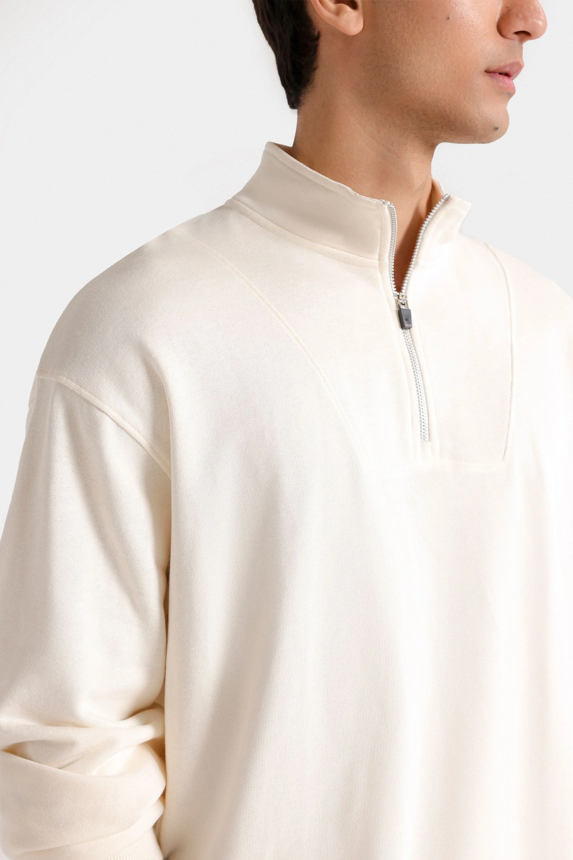 Basic Quarter Zip-Up Sweatshirt - Image 2