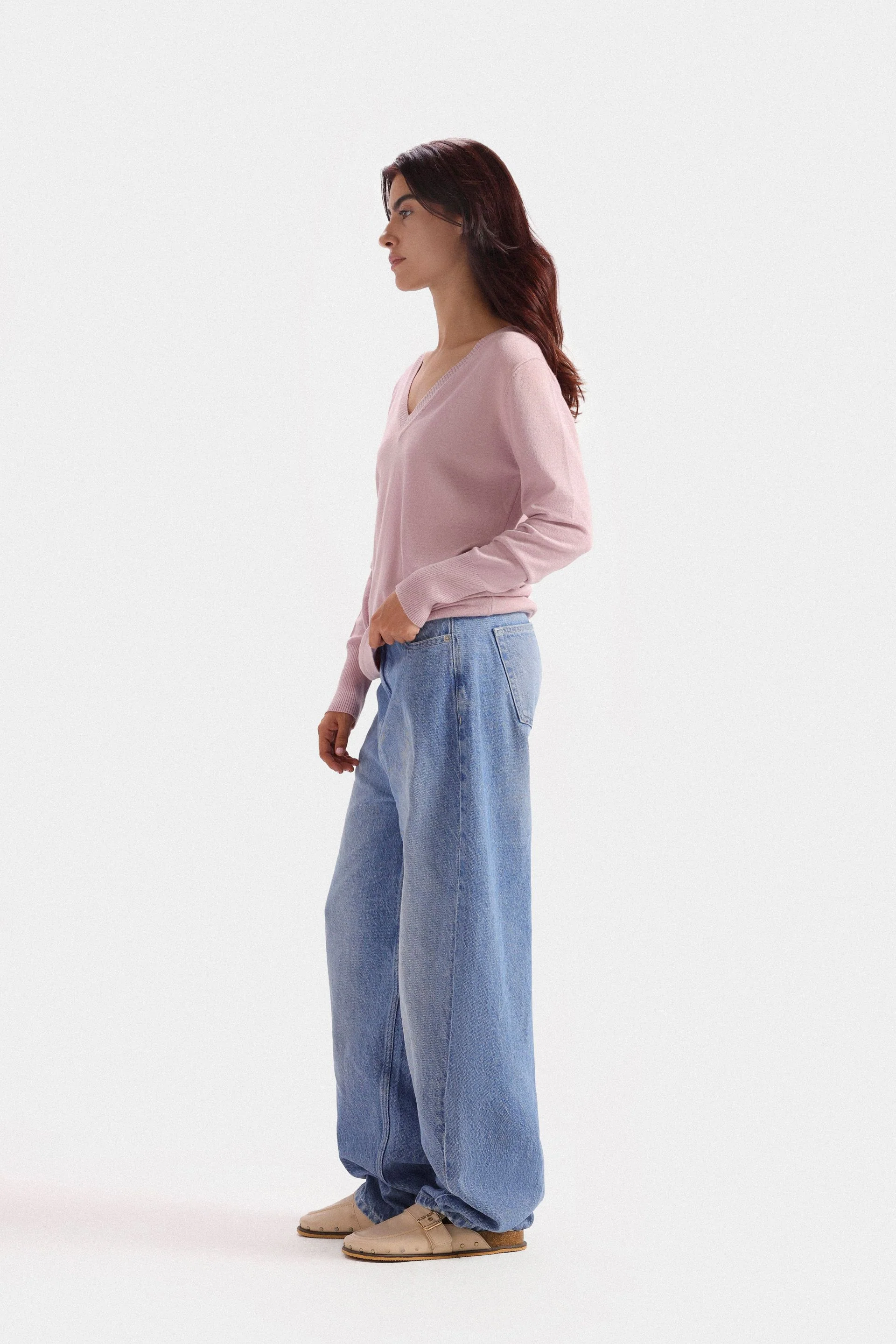 Basic V-Neck Sweater - Image 3