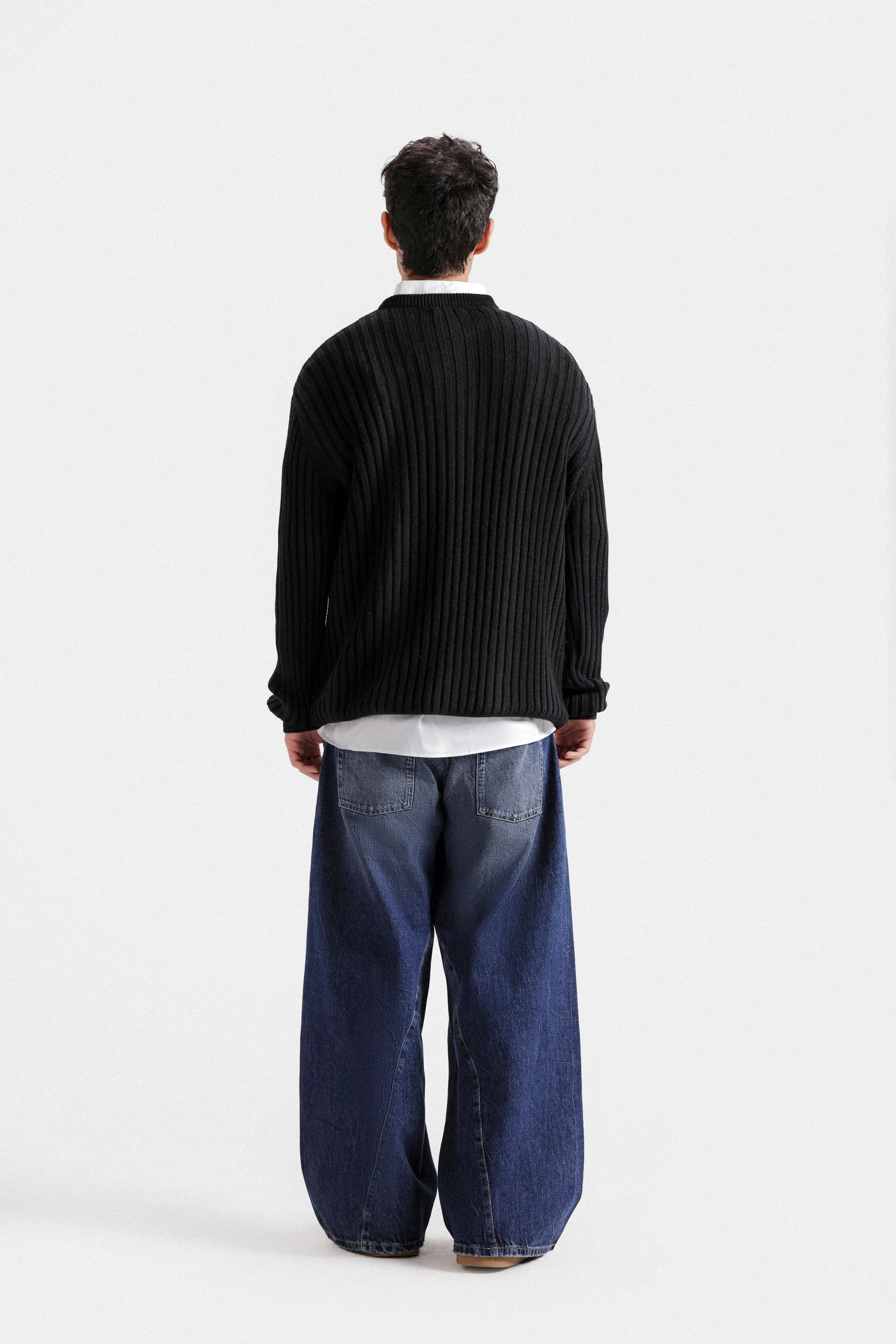 Crew Neck Ribbed Sweater - Image 4