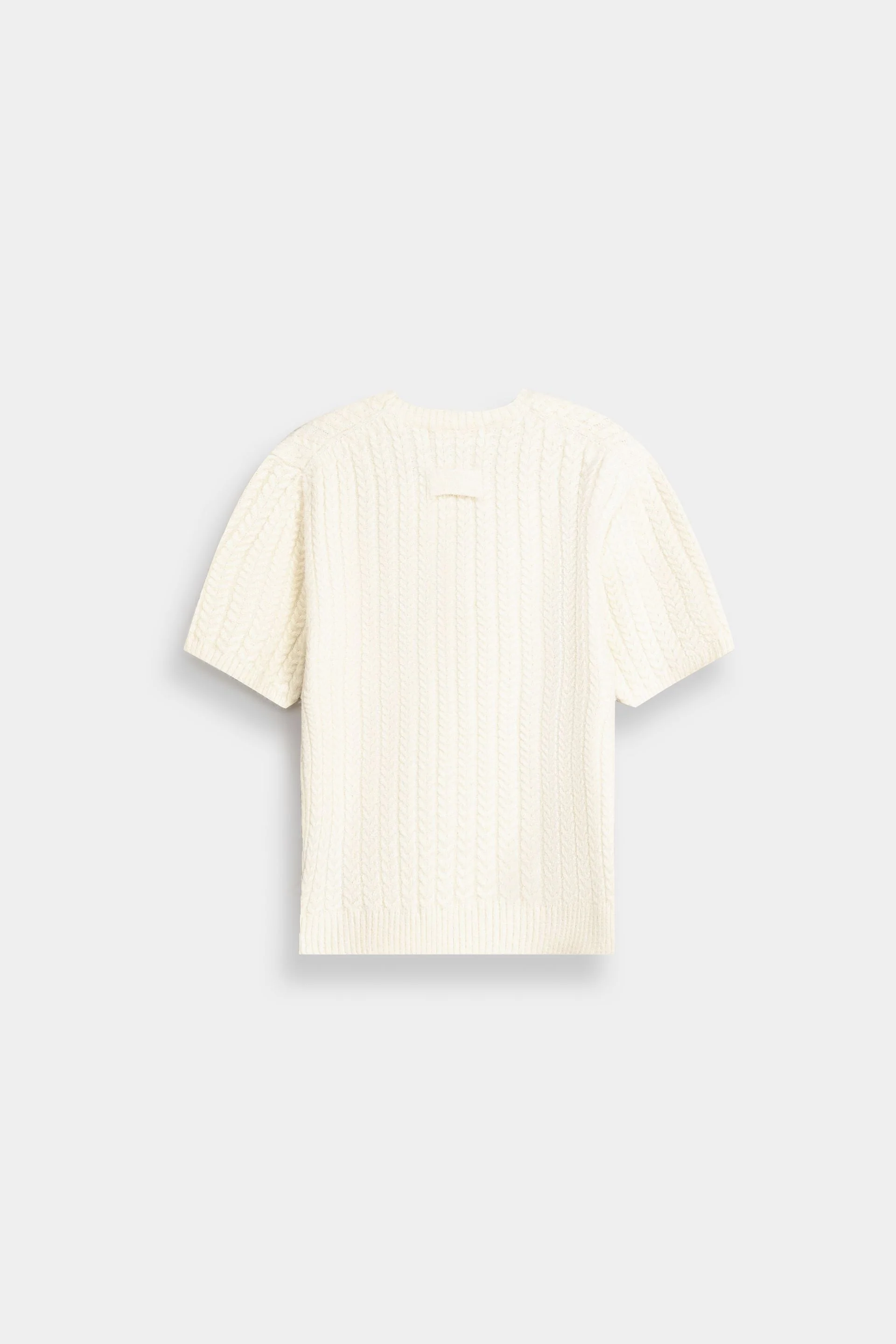 Cropped Cable Knitted Sweater - Image 21