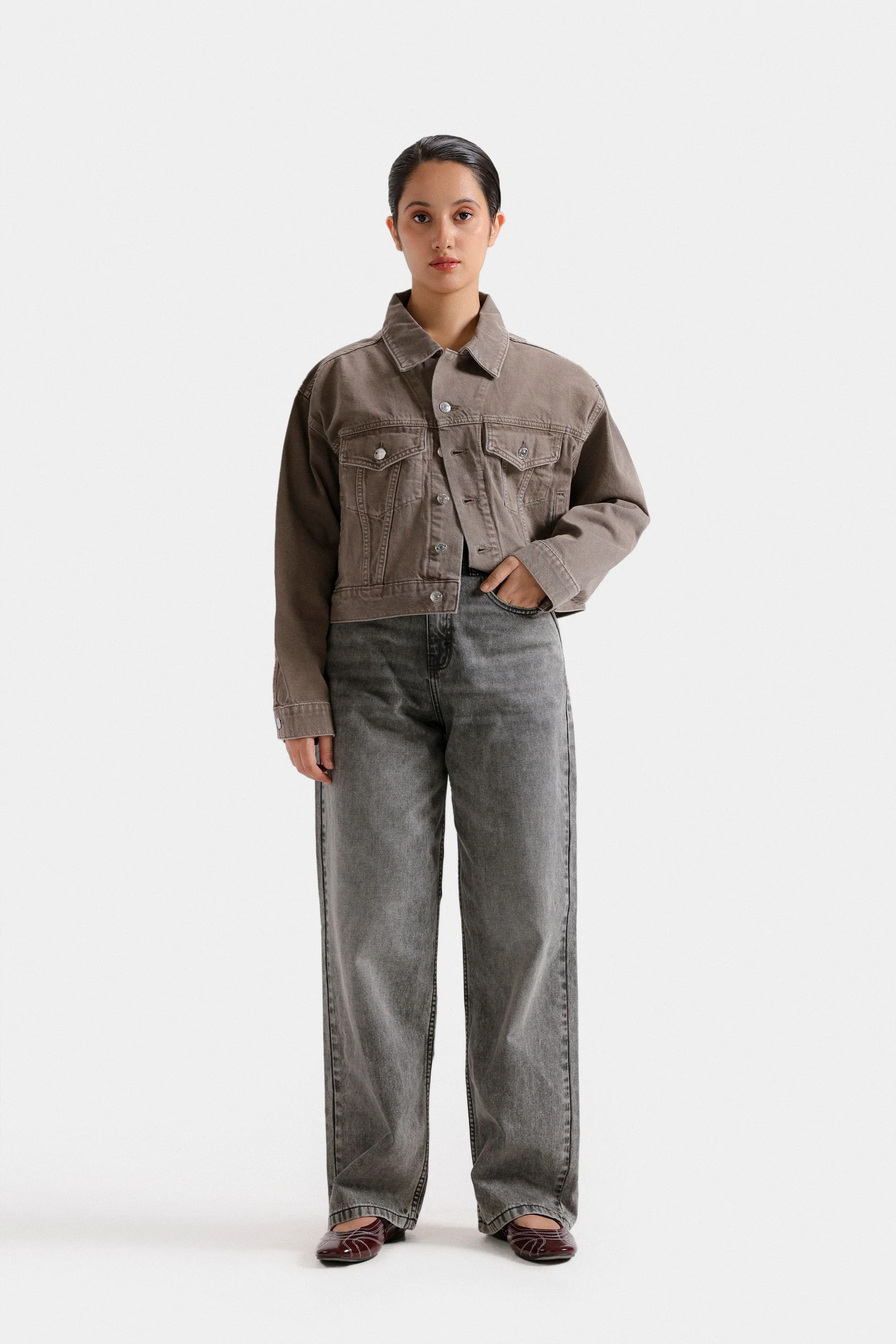 Cropped Corduroy Jacket