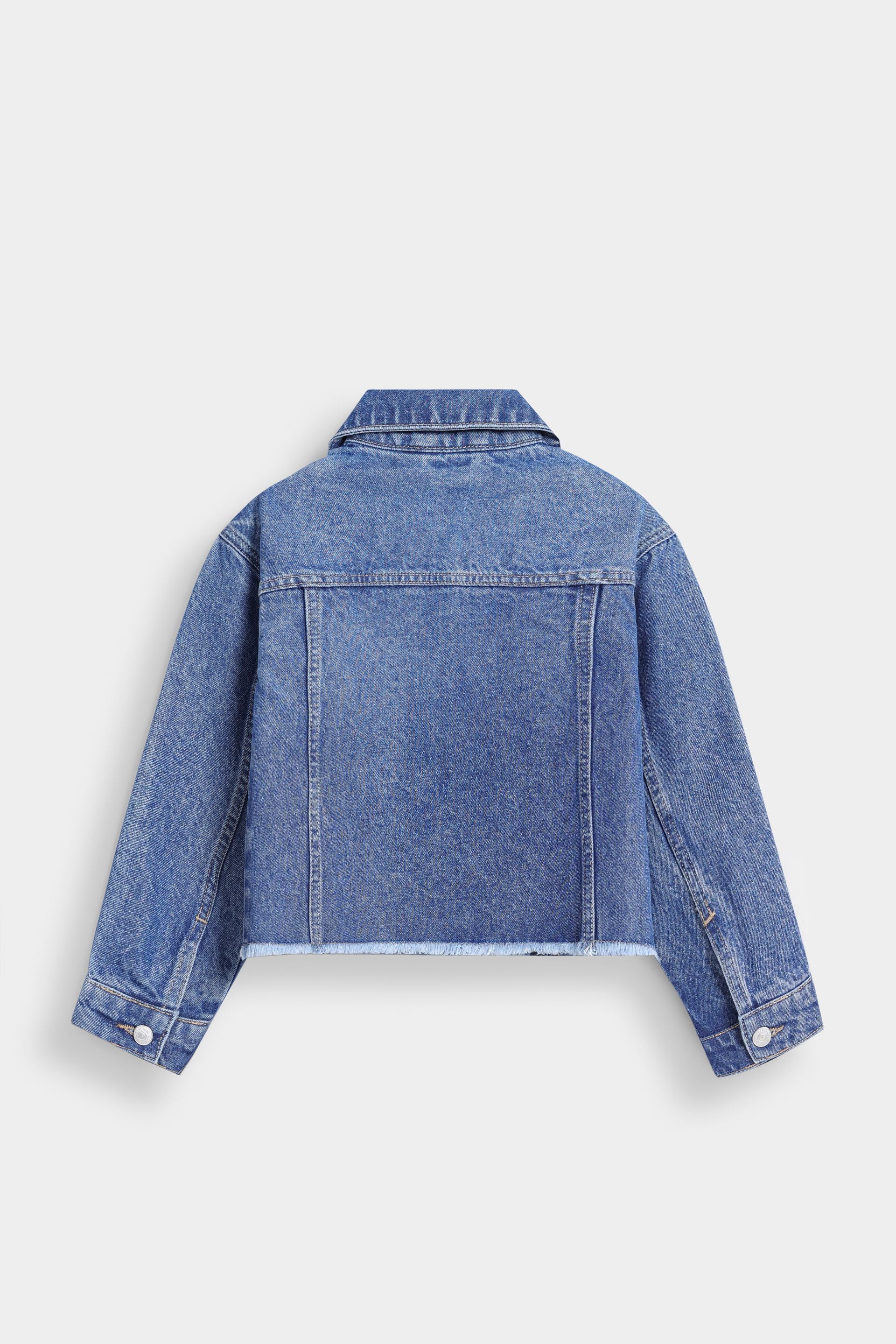 Cropped Denim Jacket - Image 3