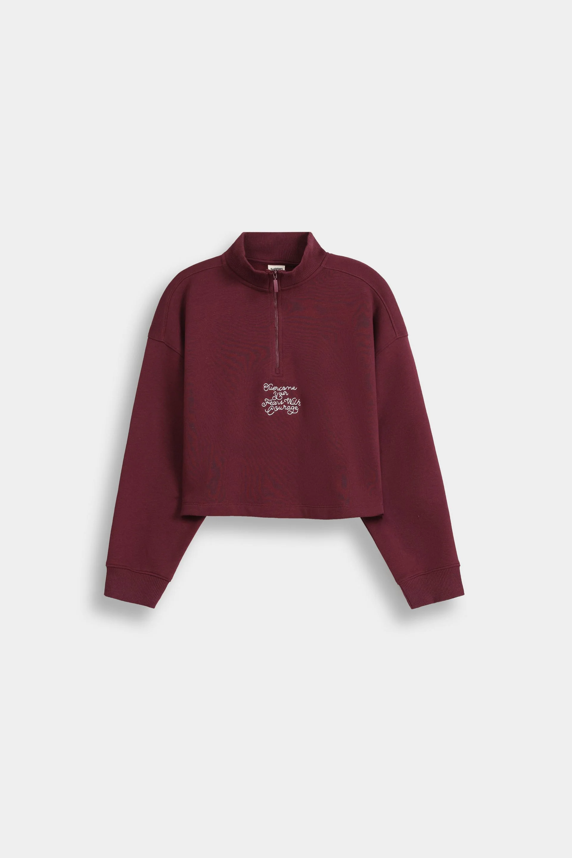 Cropped Quarter Zip-Up Sweatshirt - Image 12