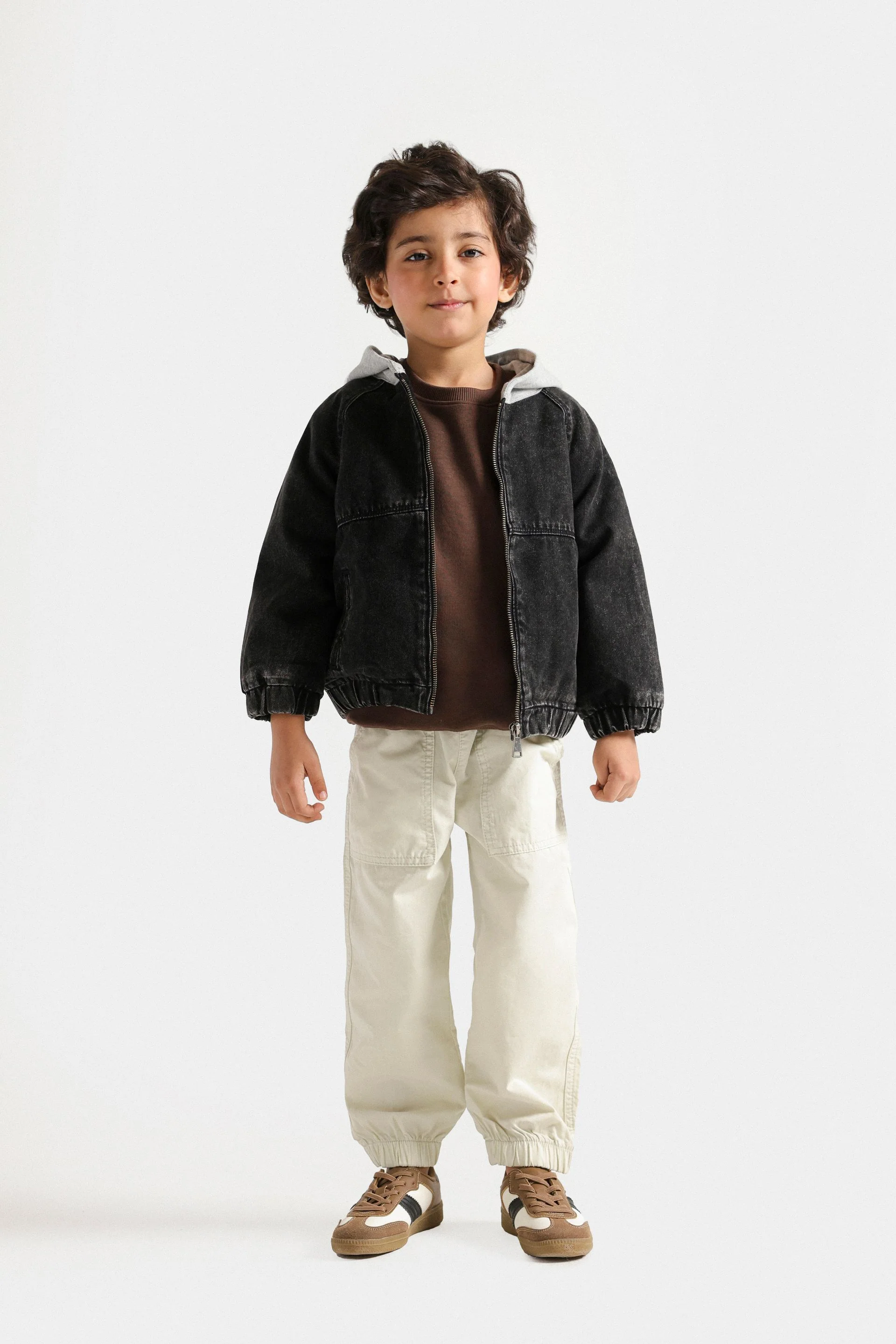 Denim Jacket With Hood - Image 4