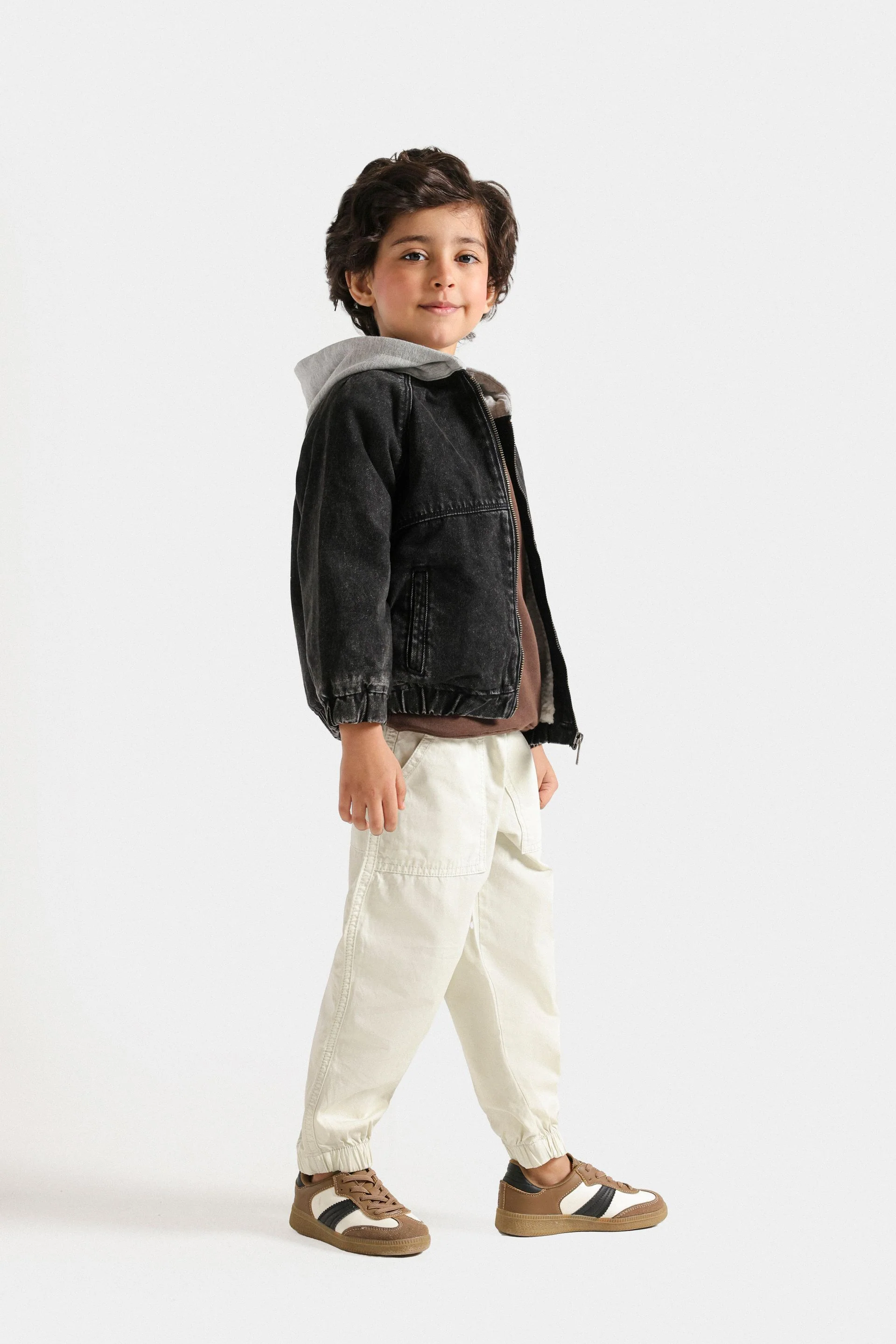Denim Jacket With Hood - Image 5