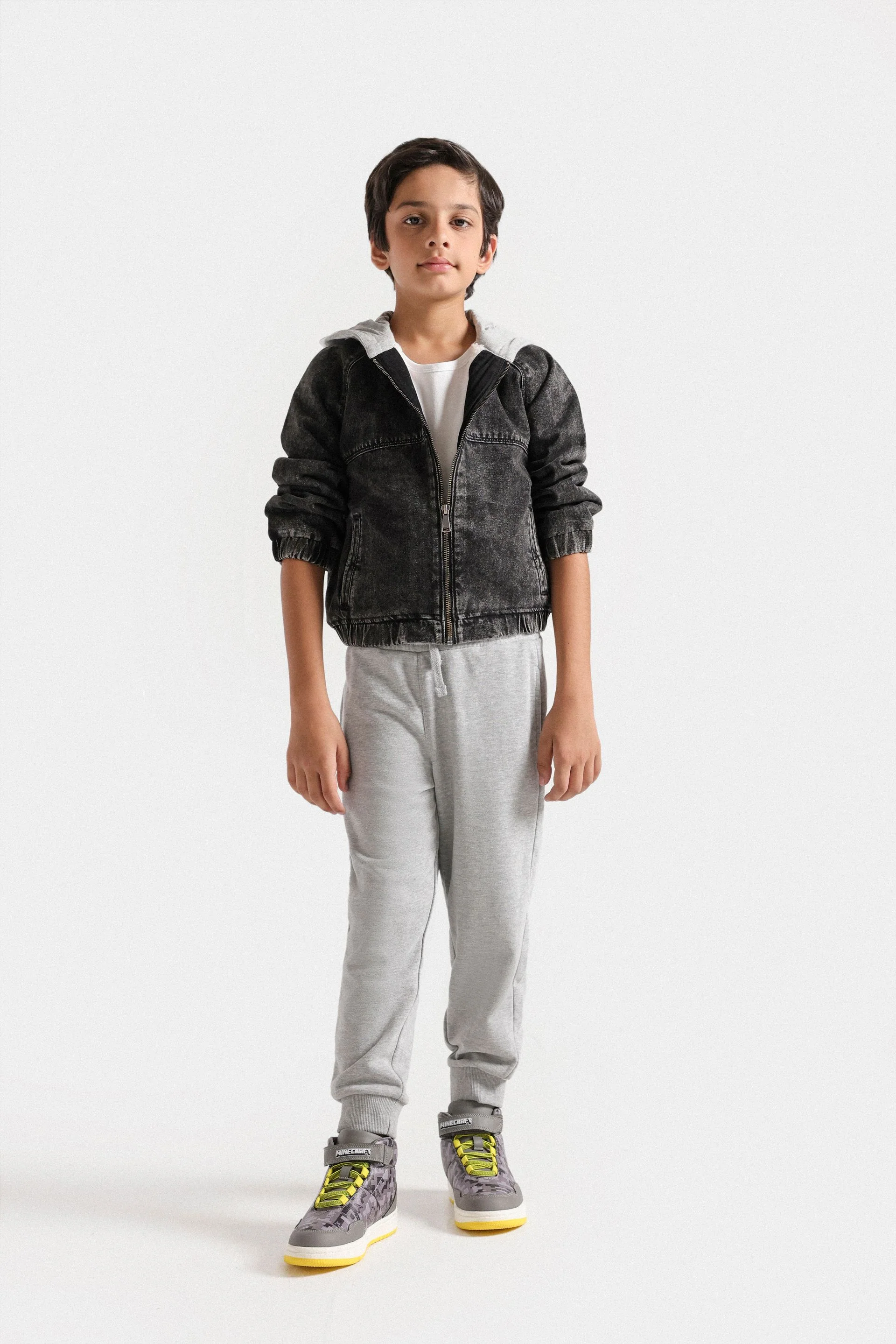 Denim Jacket With Hoodie - Image 4