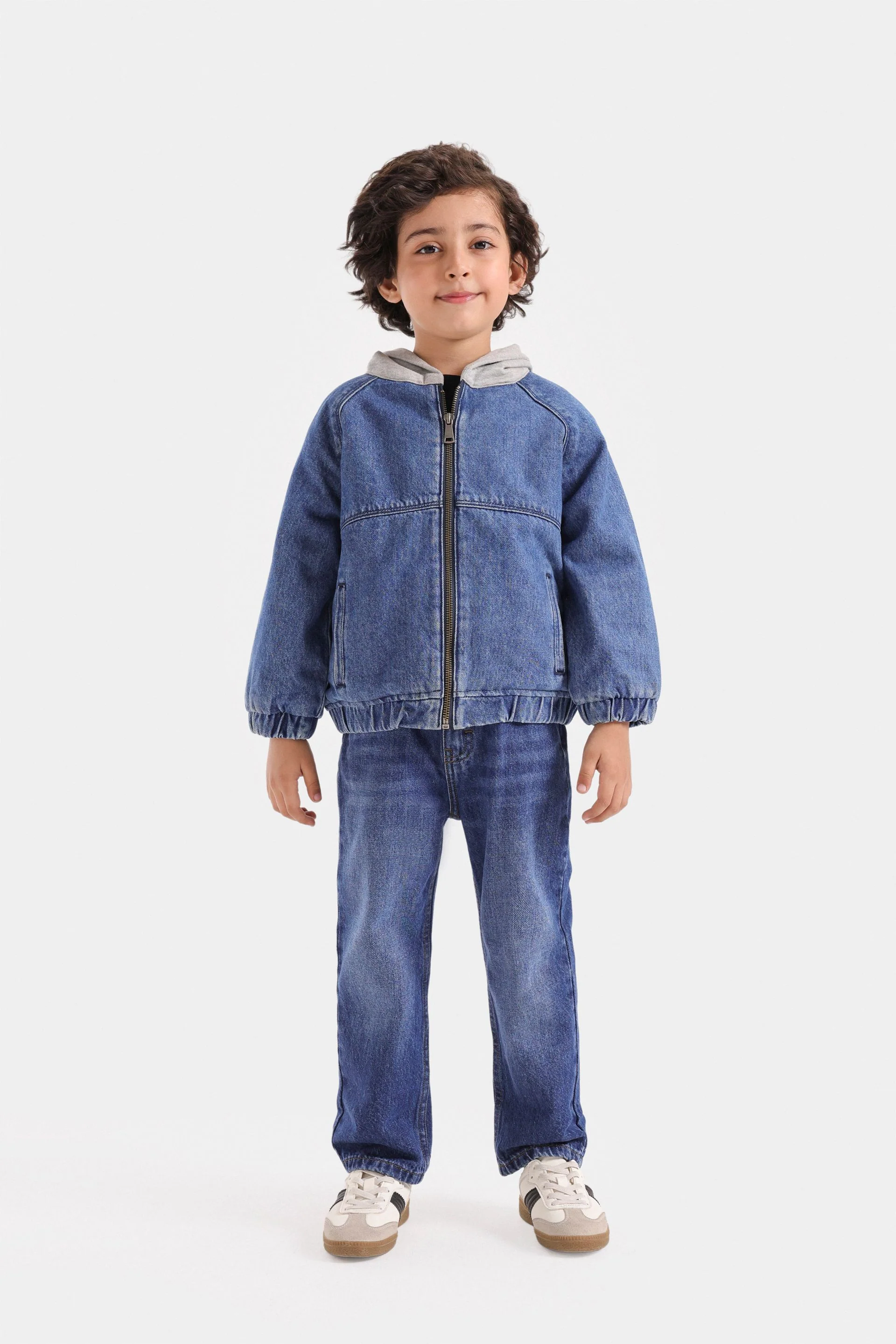Denim Jacket With Hoodie - Image 4