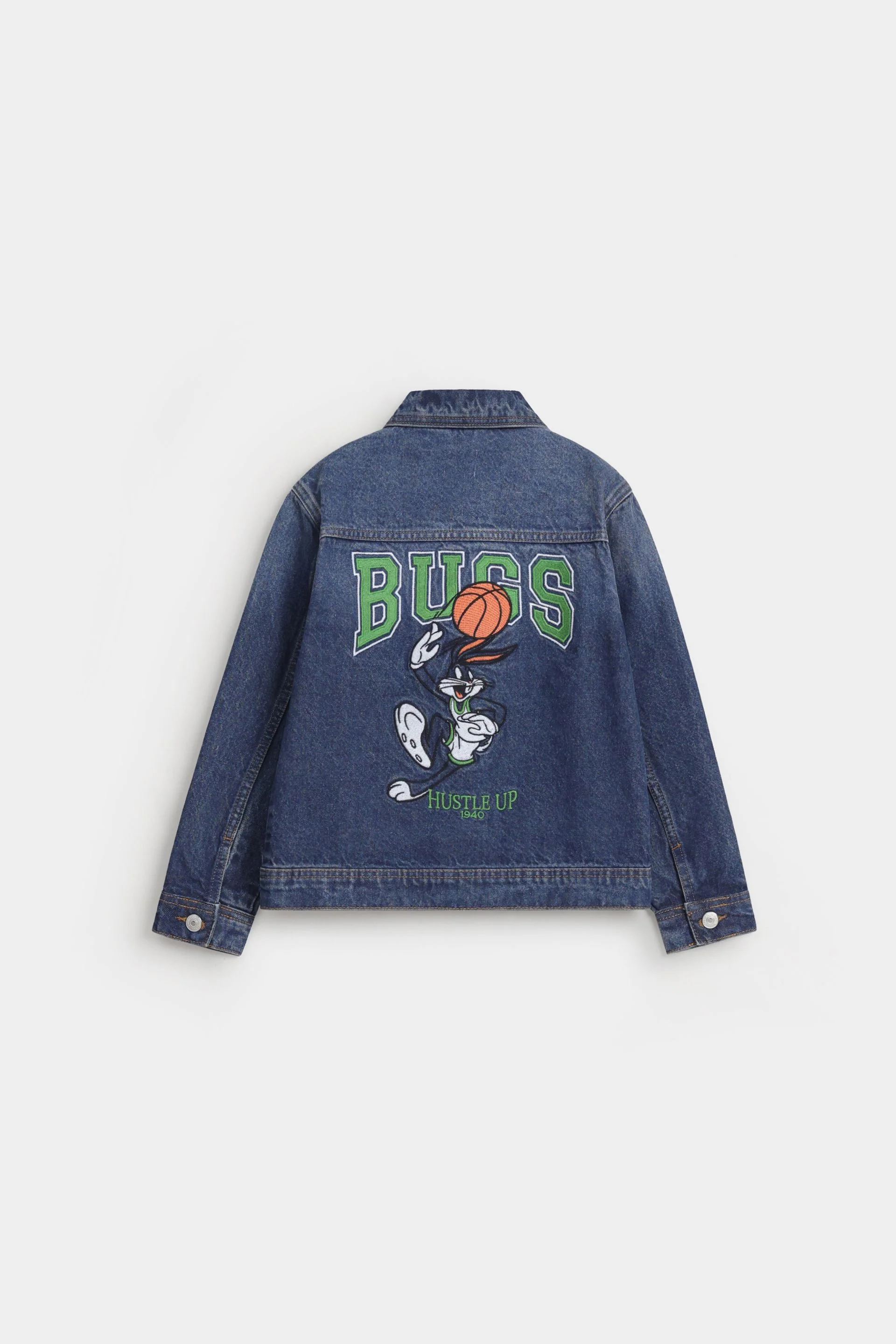 Embroidered Denim Trucker Jacket - Image 3