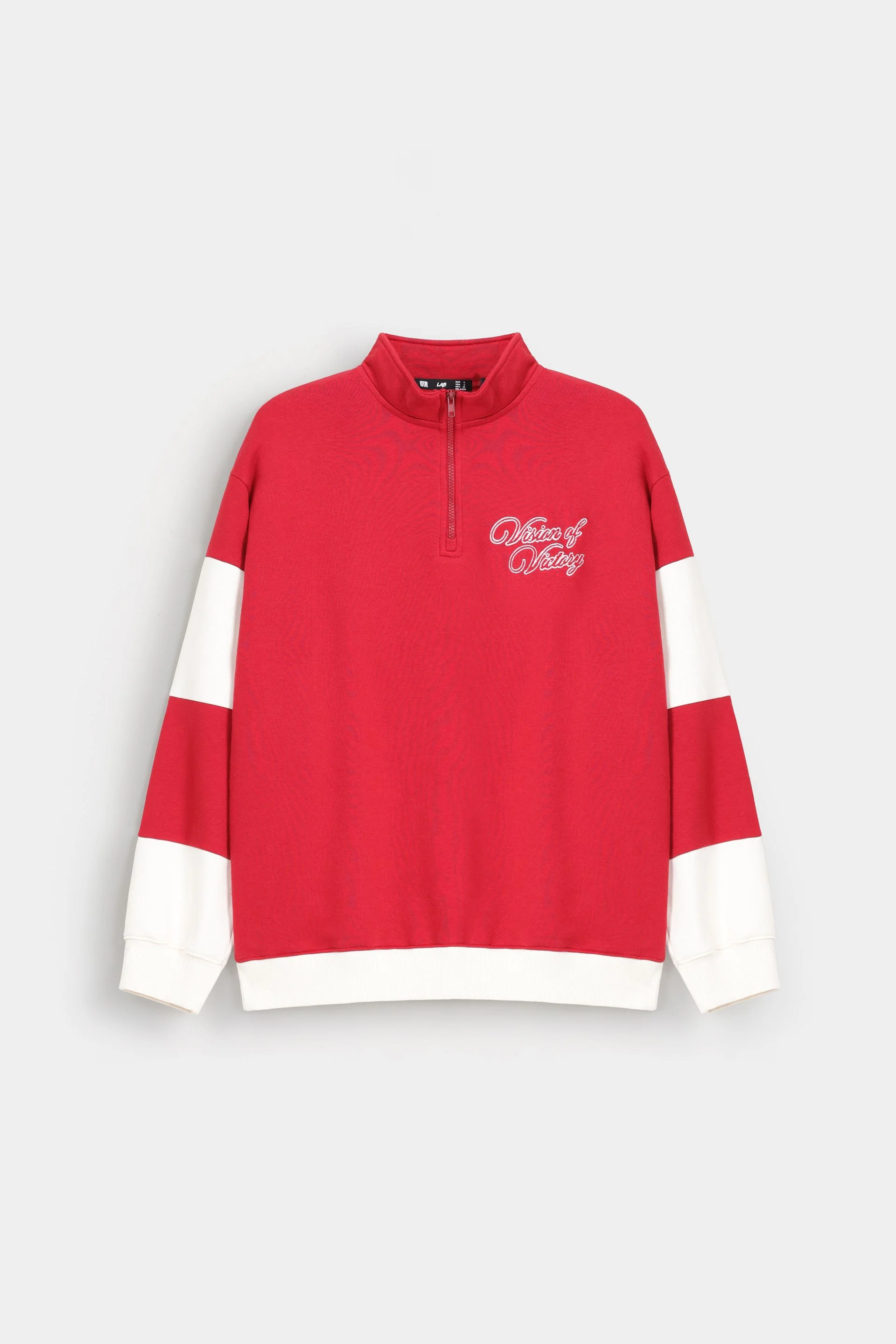 Embroidered Quarter Zip-Up Sweatshirt - Image 5