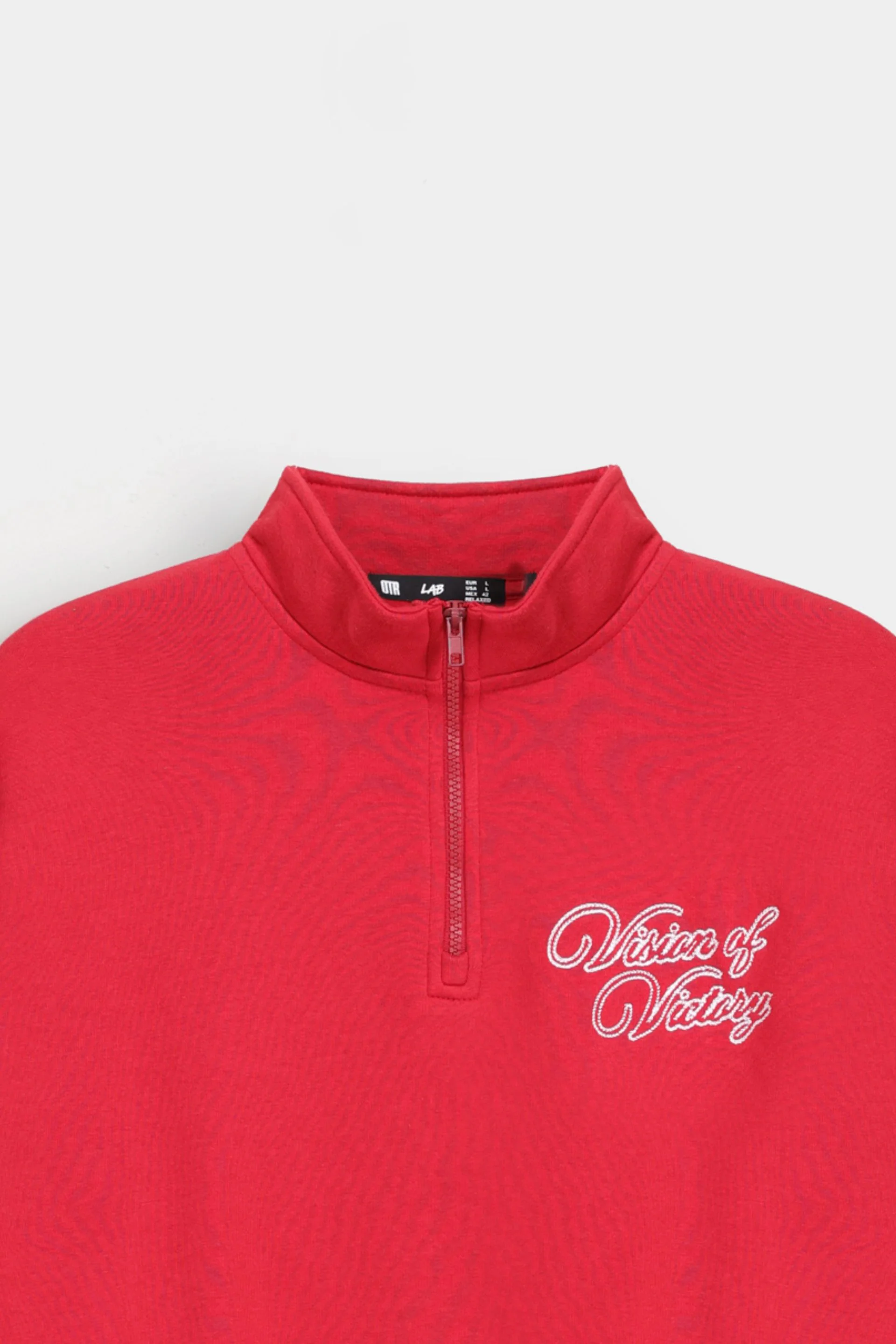 Embroidered Quarter Zip-Up Sweatshirt - Image 6