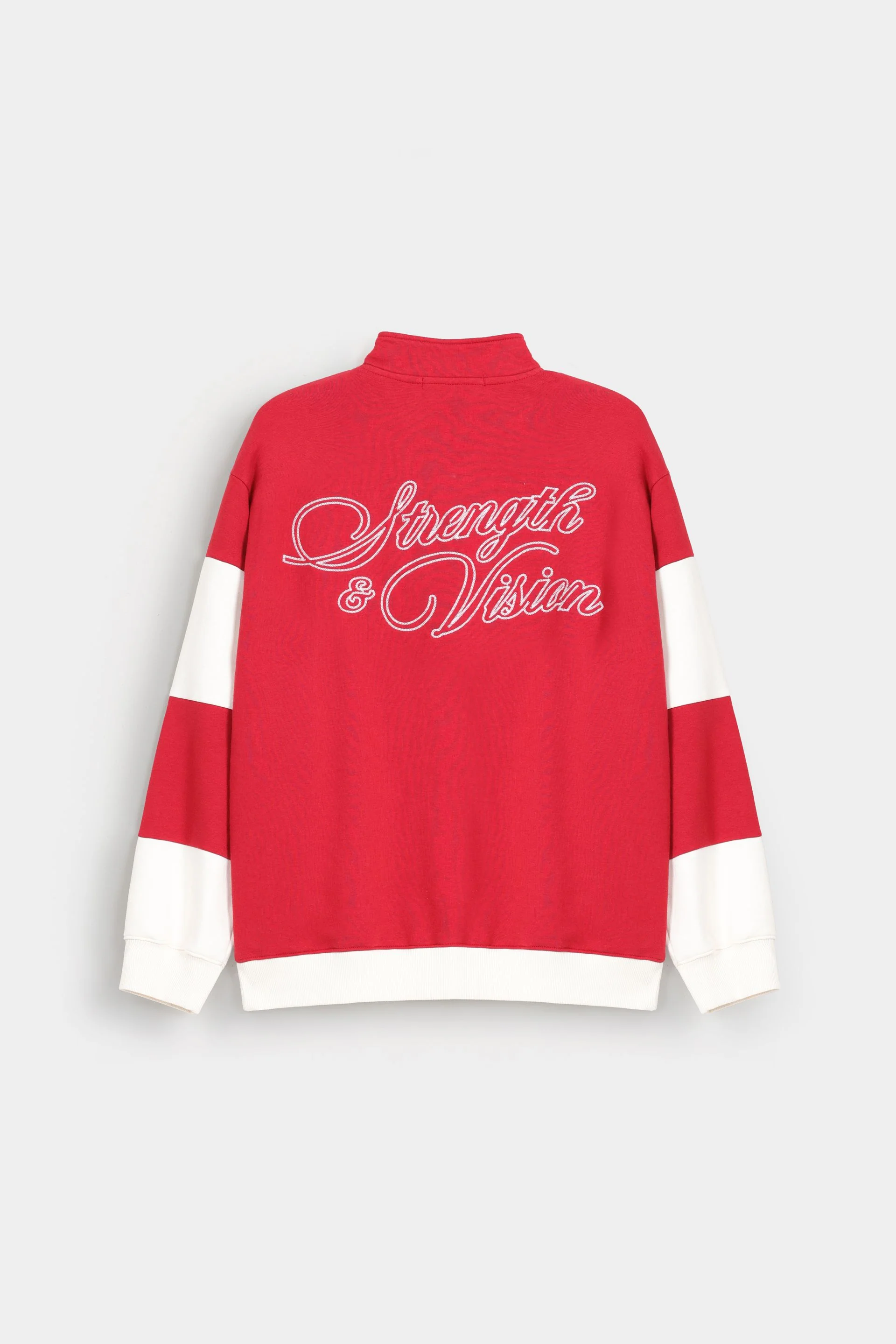 Embroidered Quarter Zip-Up Sweatshirt - Image 7
