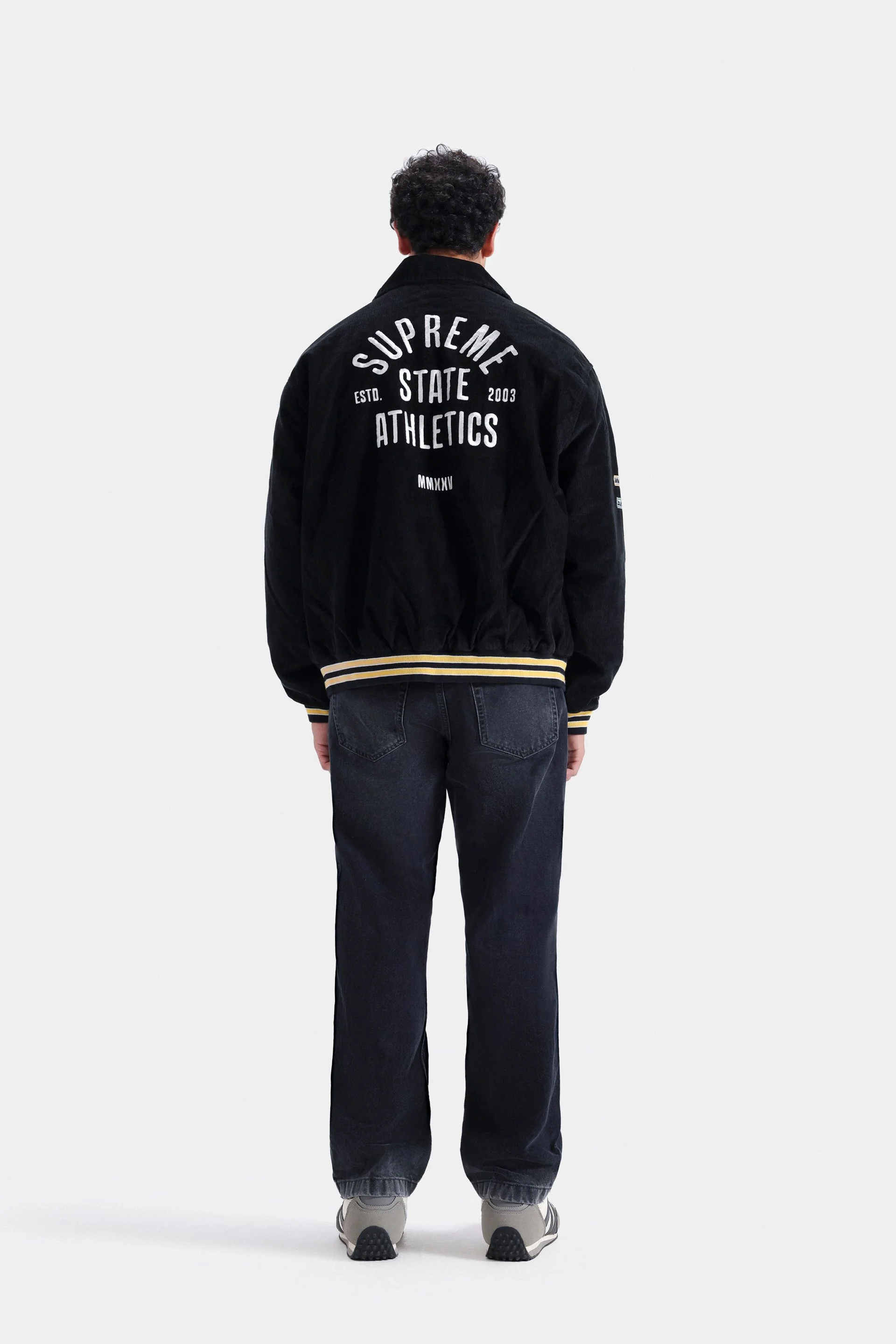 Embroidered Slogan Corduroy Jacket - Image 5