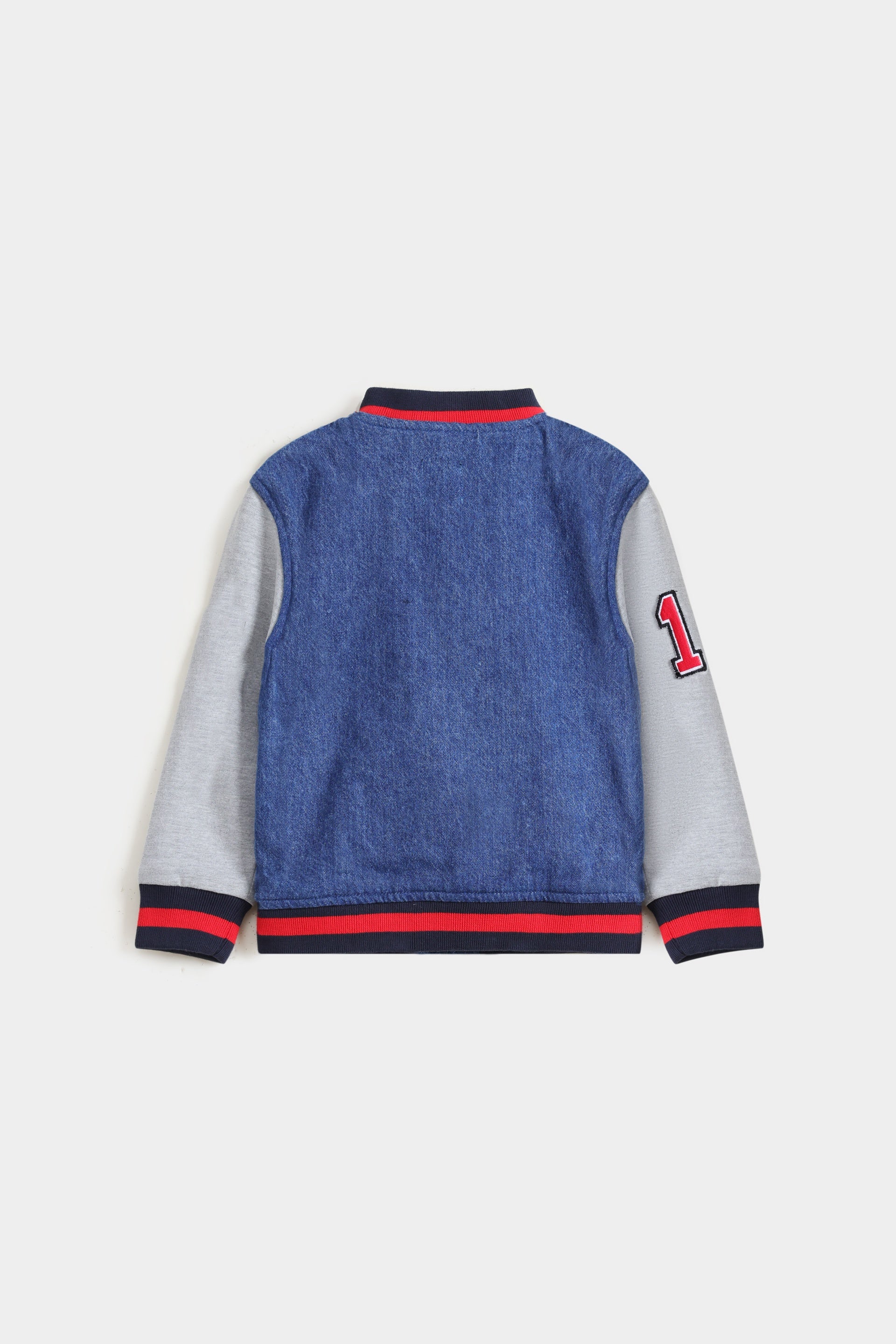 Denim Varsity Jacket - Image 3