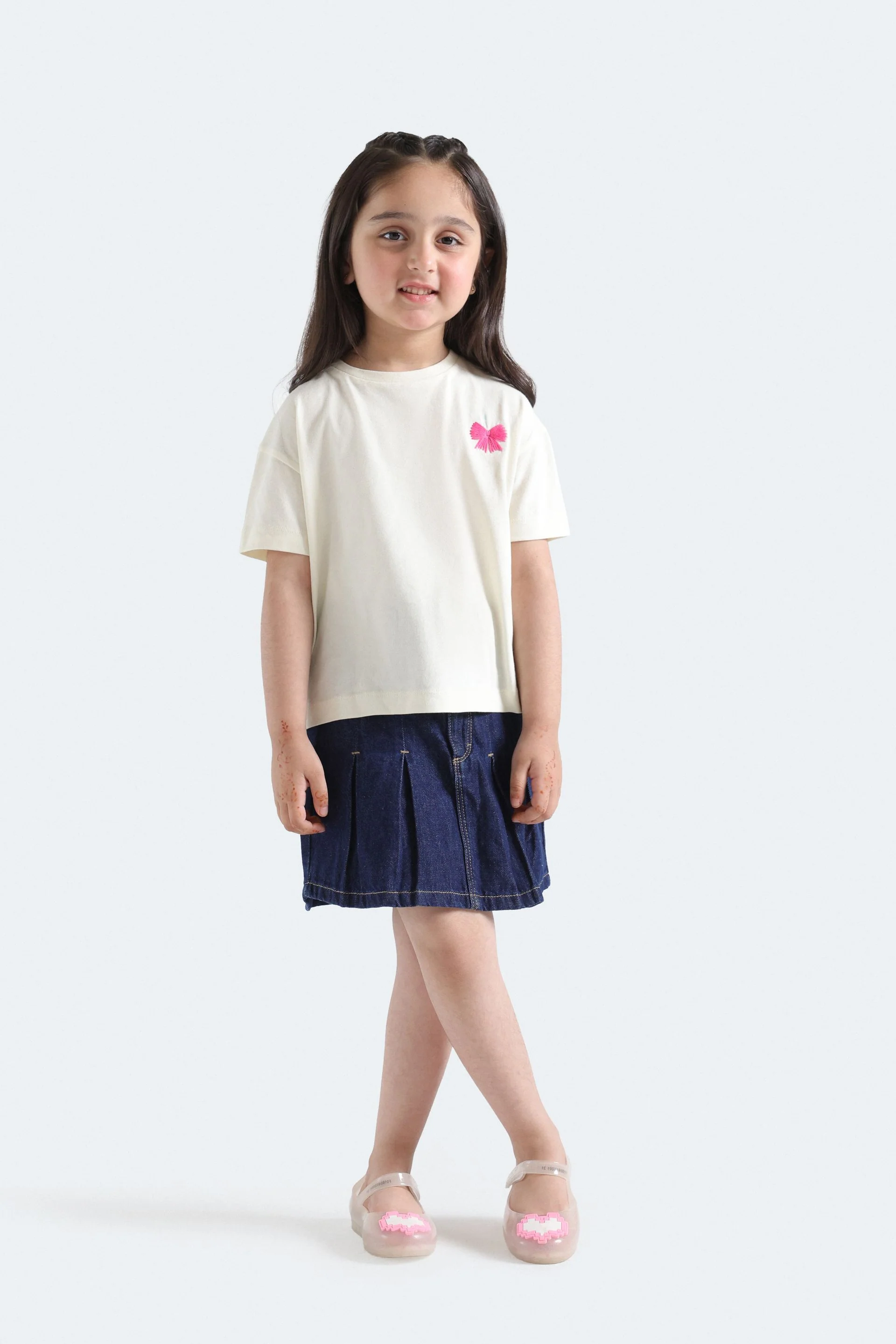 Embroidered Skirt With Pleats - Image 5