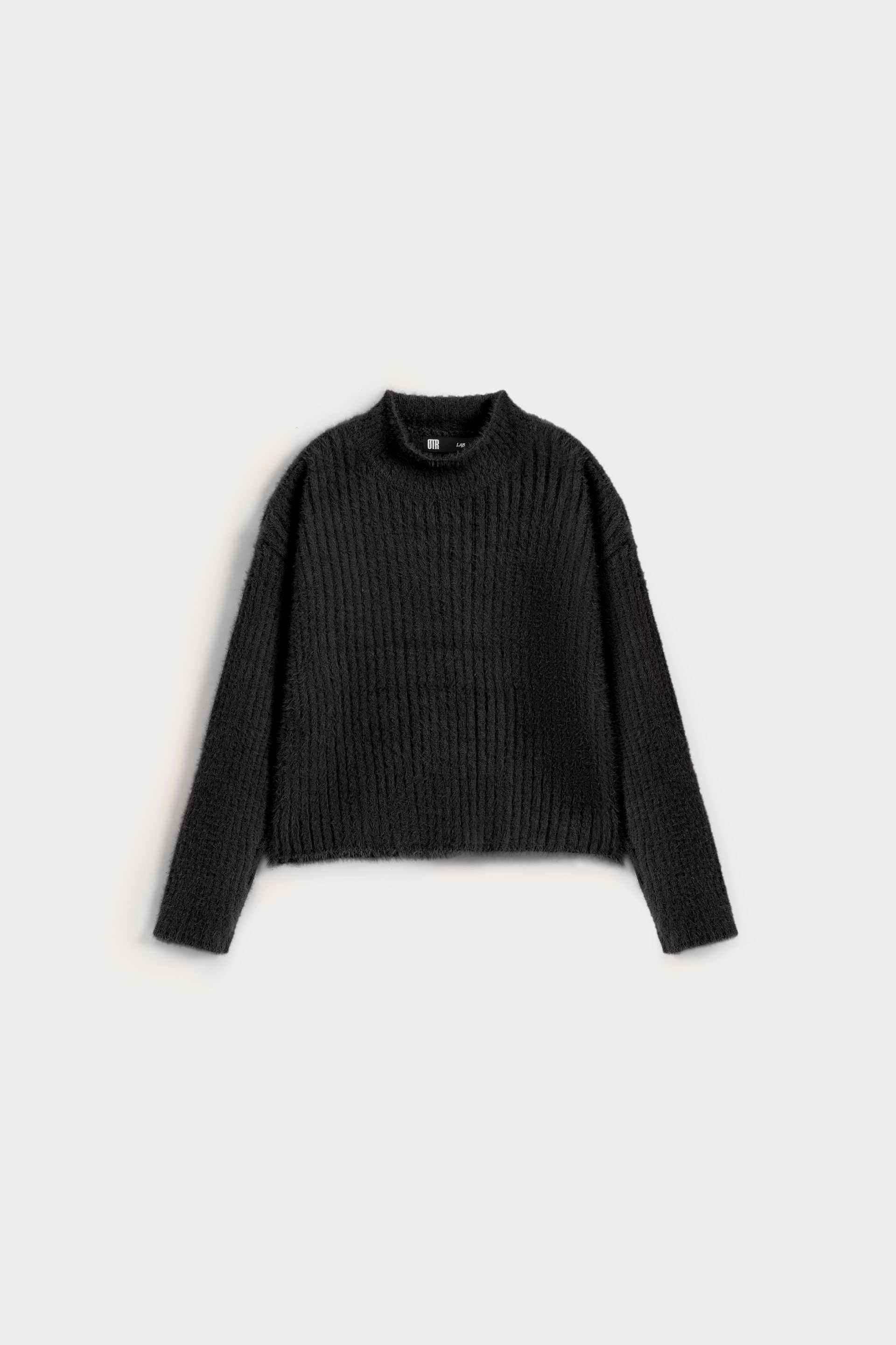 Mock Neck Ribbed Sweater - Image 4