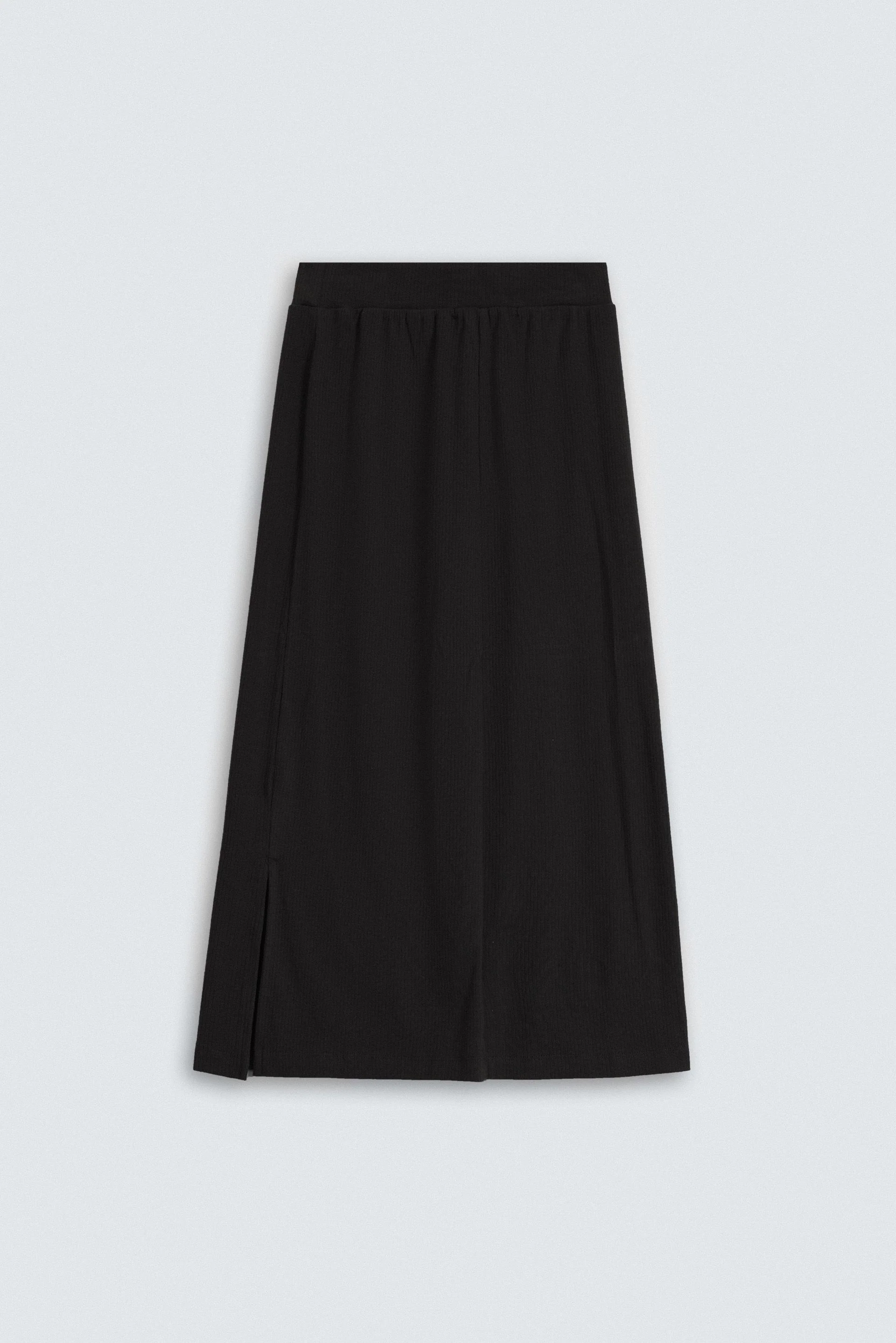 Ribbed Skirt With Side Slit - Image 4