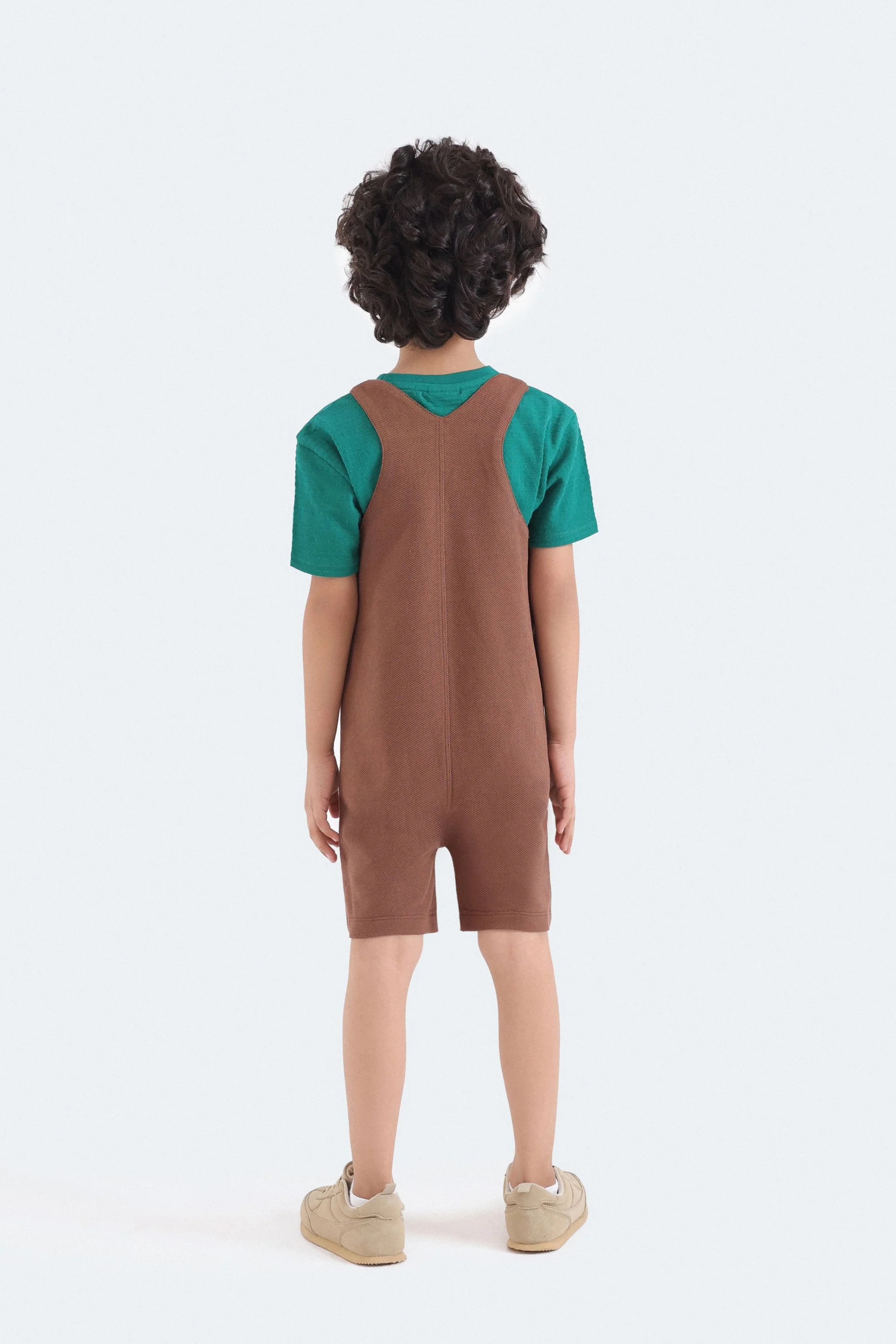 Textured Dungaree With Label Patch - Image 6