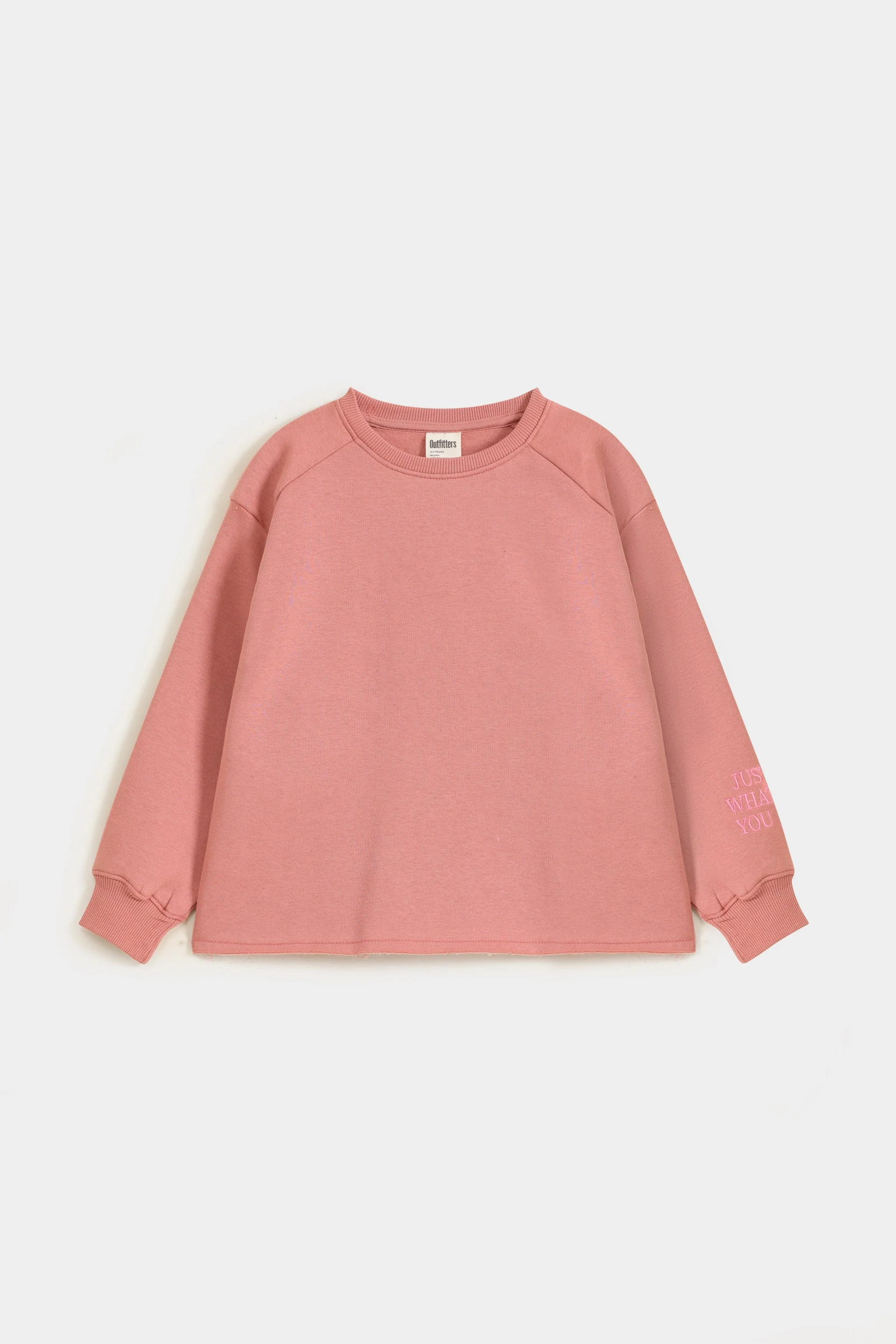 Raglan Sleeve Embroidered Sweatshirt
