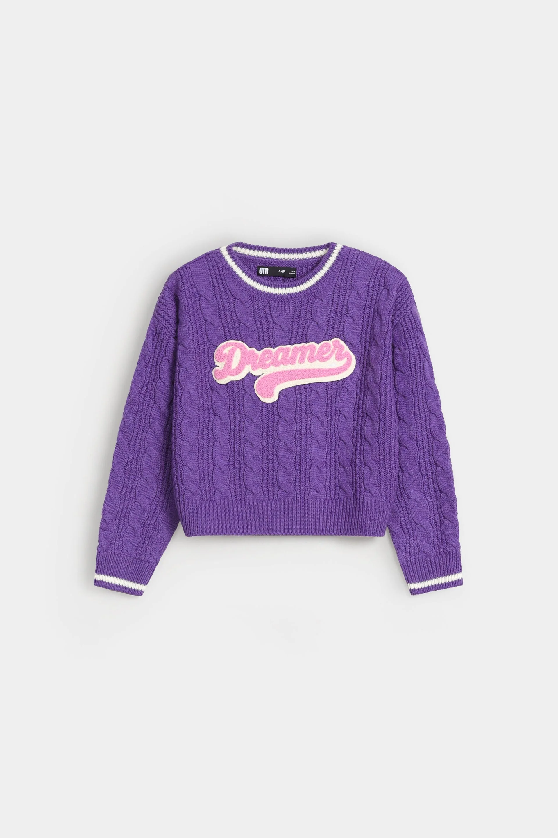 Varsity Cable Knitted Sweater