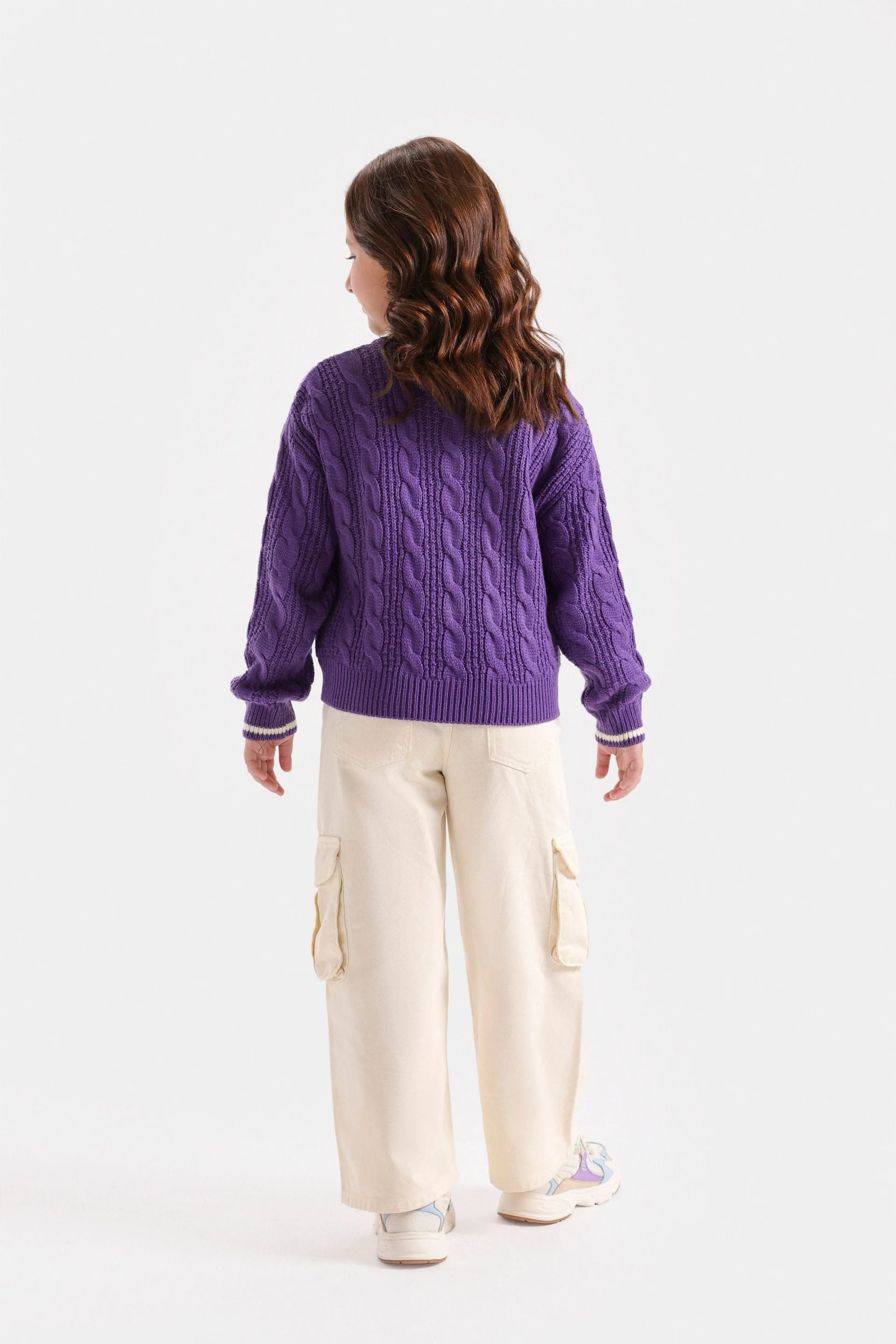 Varsity Cable Knitted Sweater - Image 6
