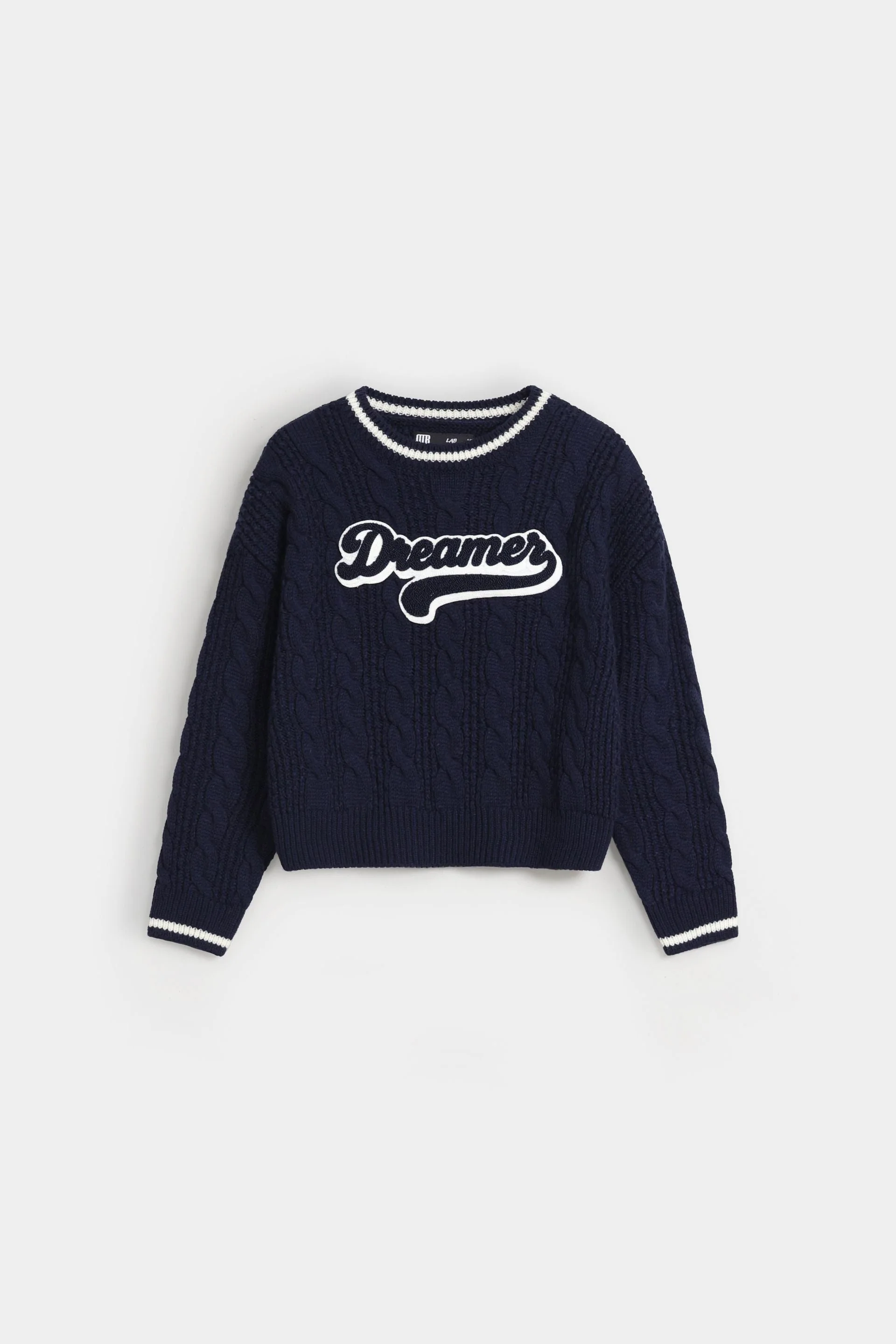 Varsity Cable Knitted Sweater - Image 7