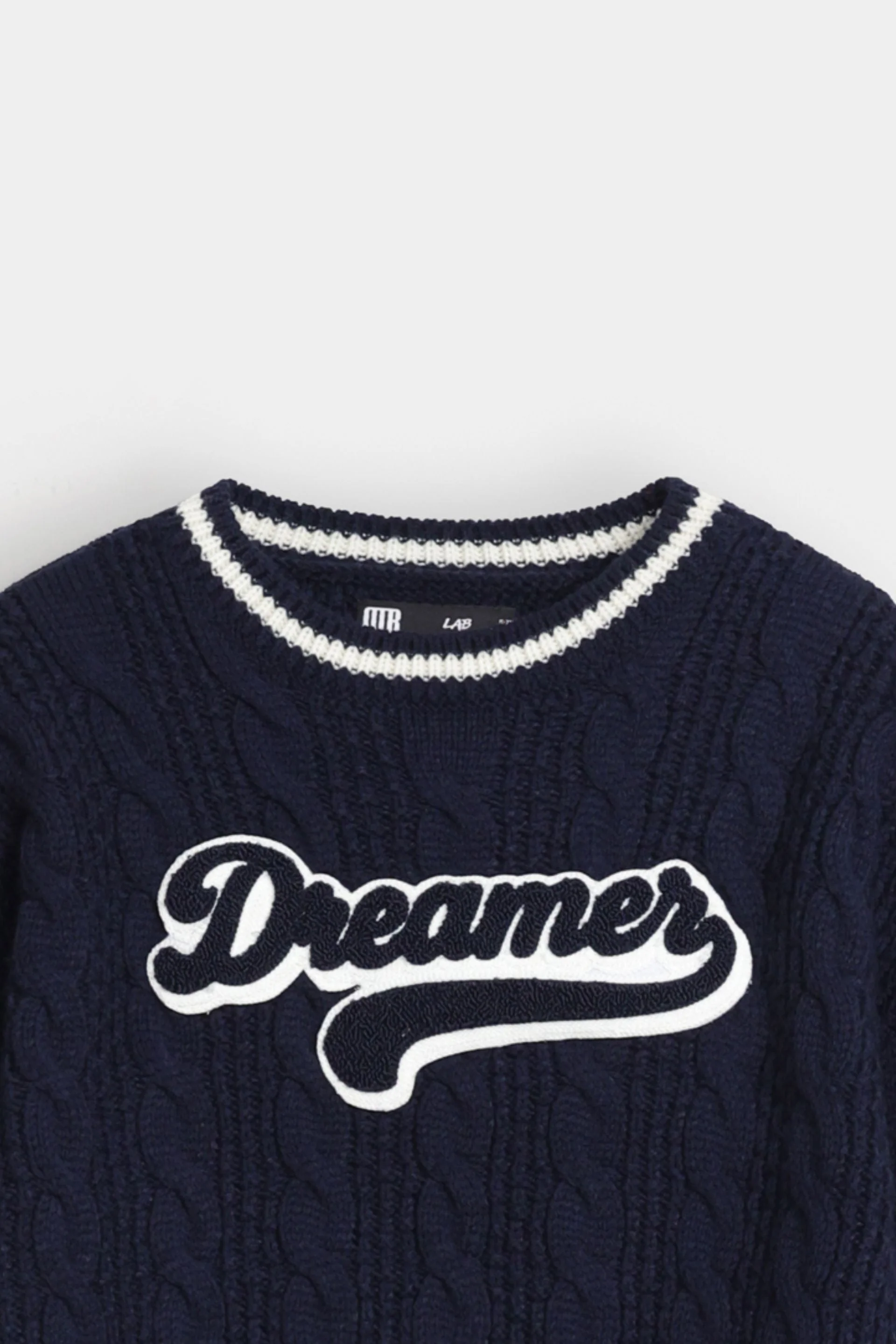 Varsity Cable Knitted Sweater - Image 8