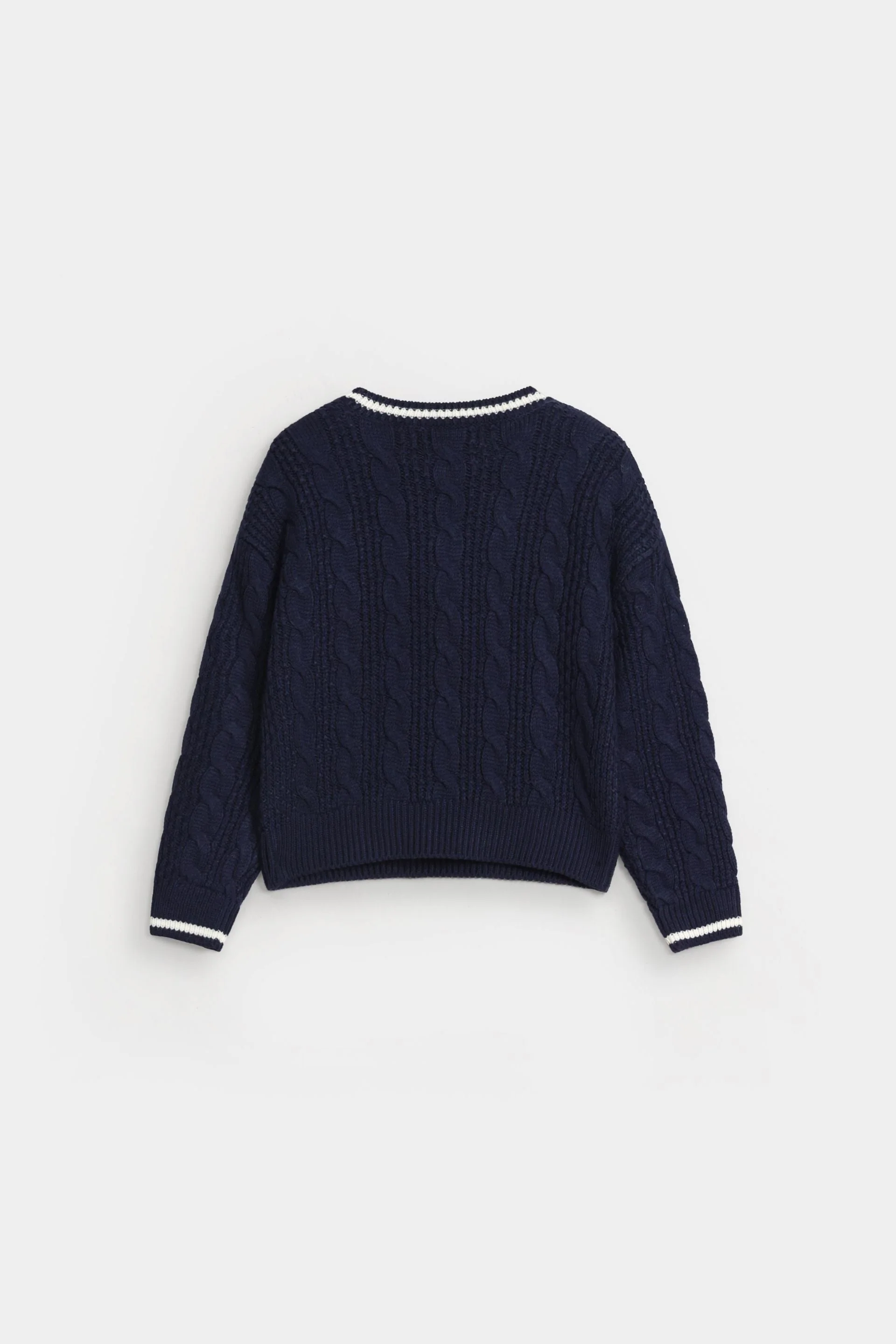 Varsity Cable Knitted Sweater - Image 9