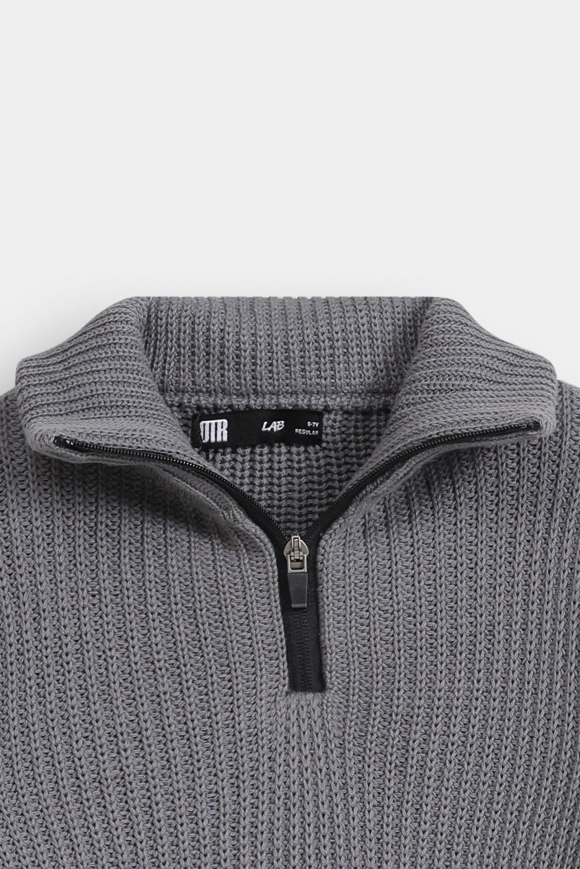 Quarter Zip-Up Sweater With Label - Image 8