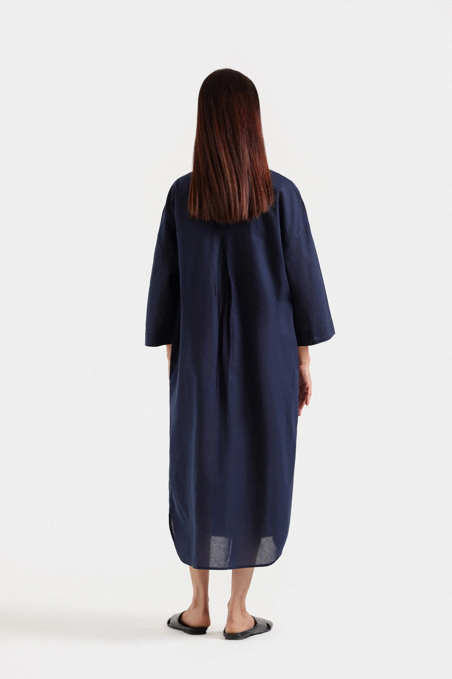 Basic Linen Shirt Dress - Image 11