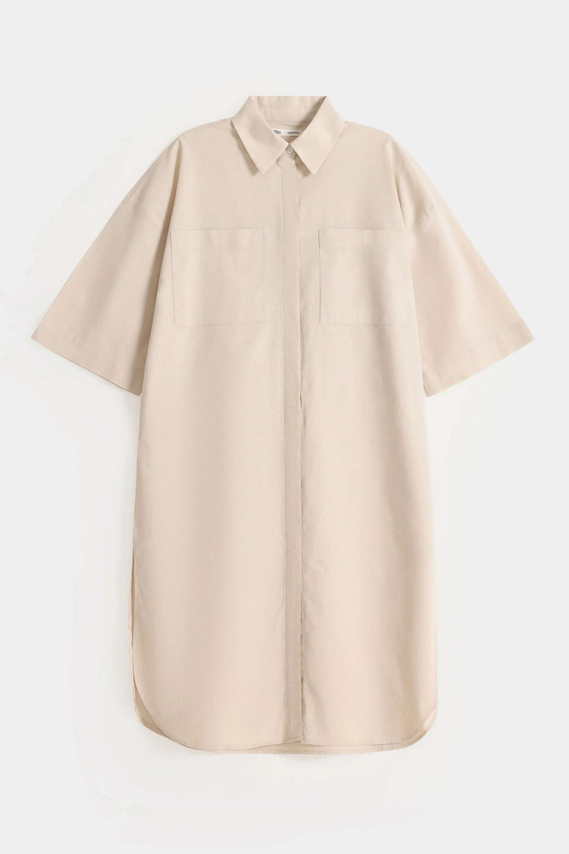 Basic Linen Shirt Dress - Image 5