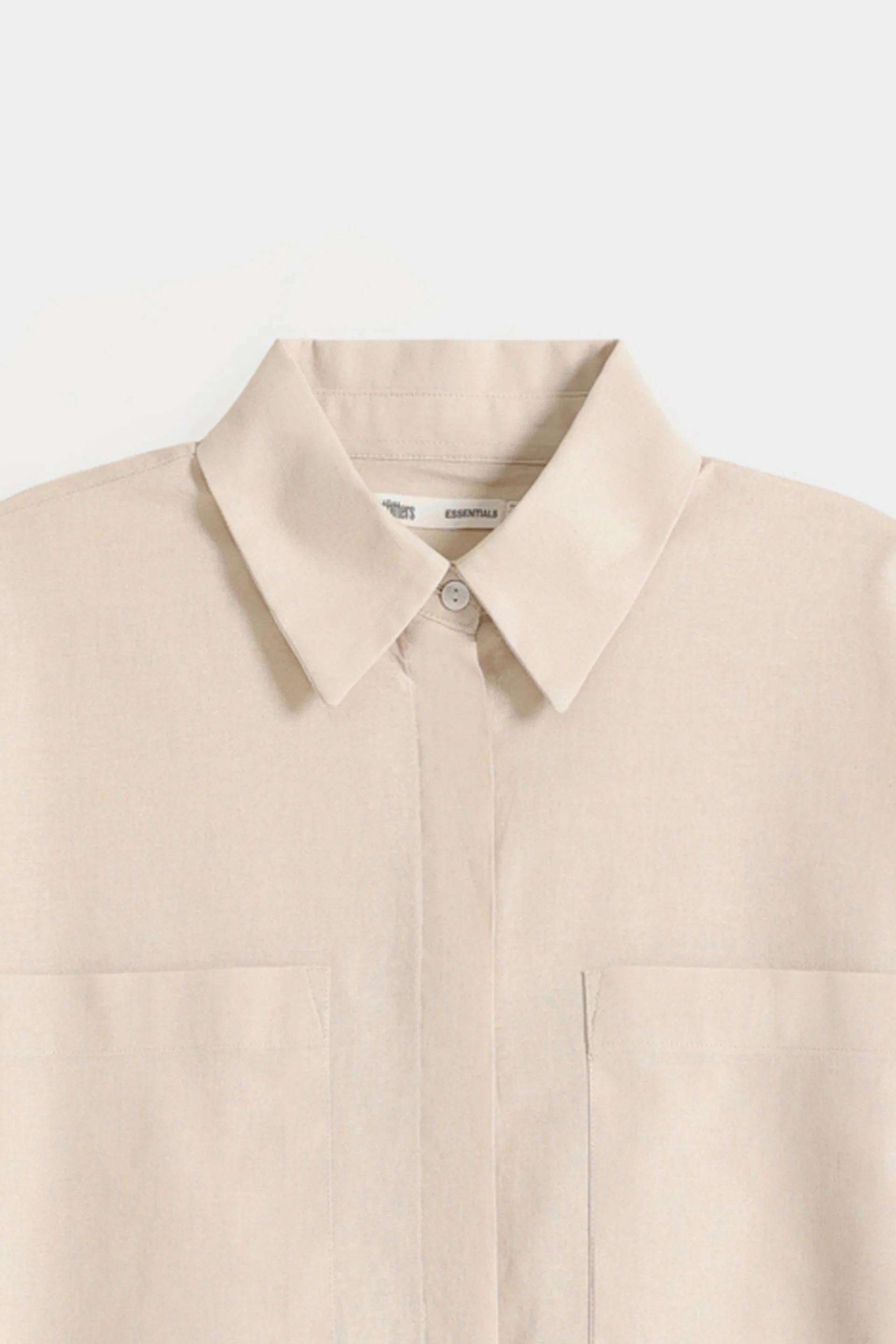 Basic Linen Shirt Dress - Image 6