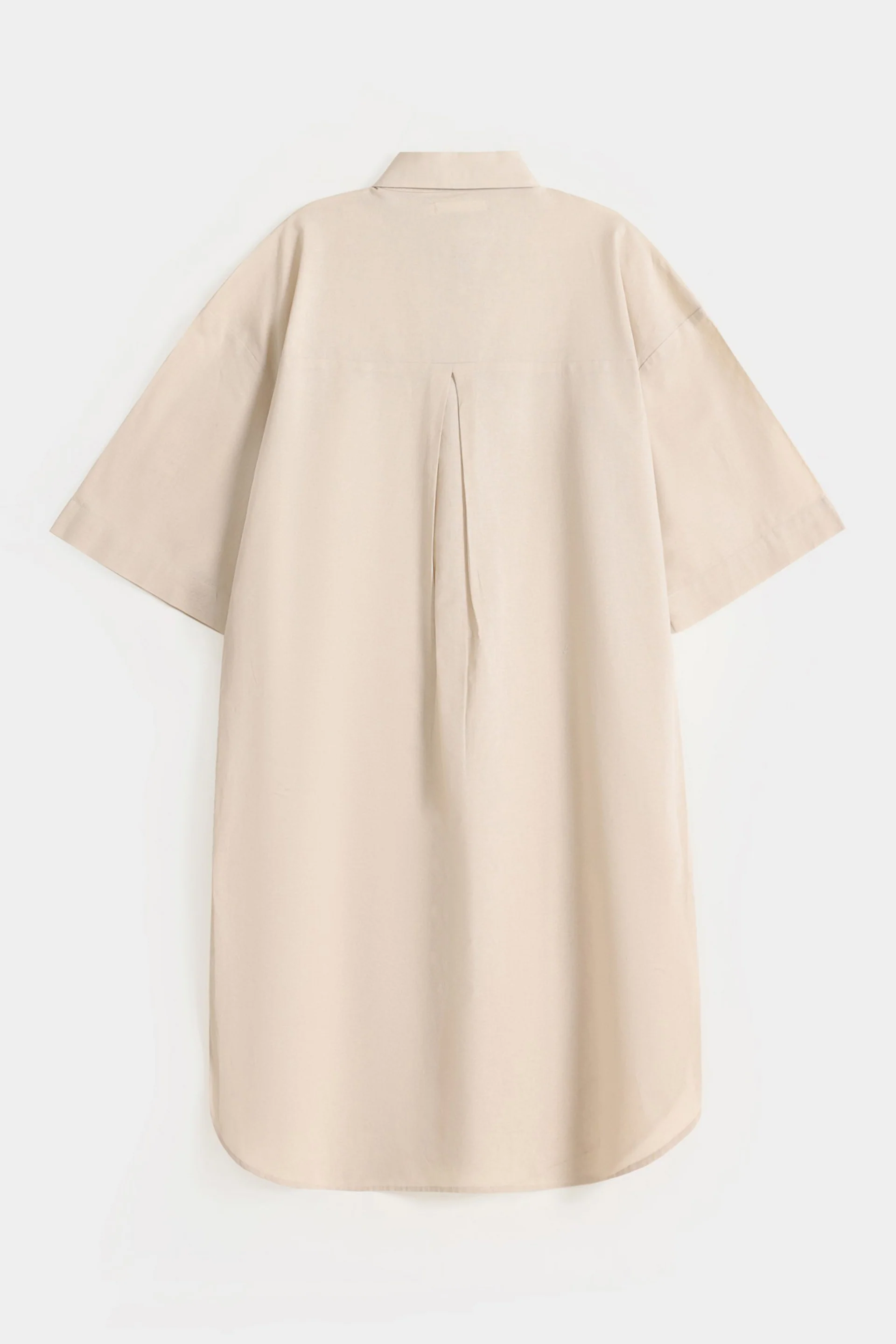 Basic Linen Shirt Dress - Image 7