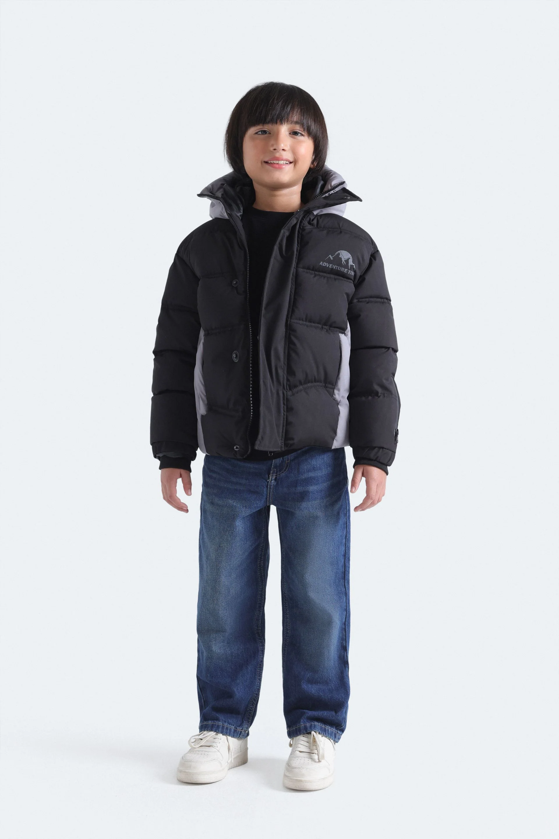 Quilted Puffer Jacket With Hood - Image 4
