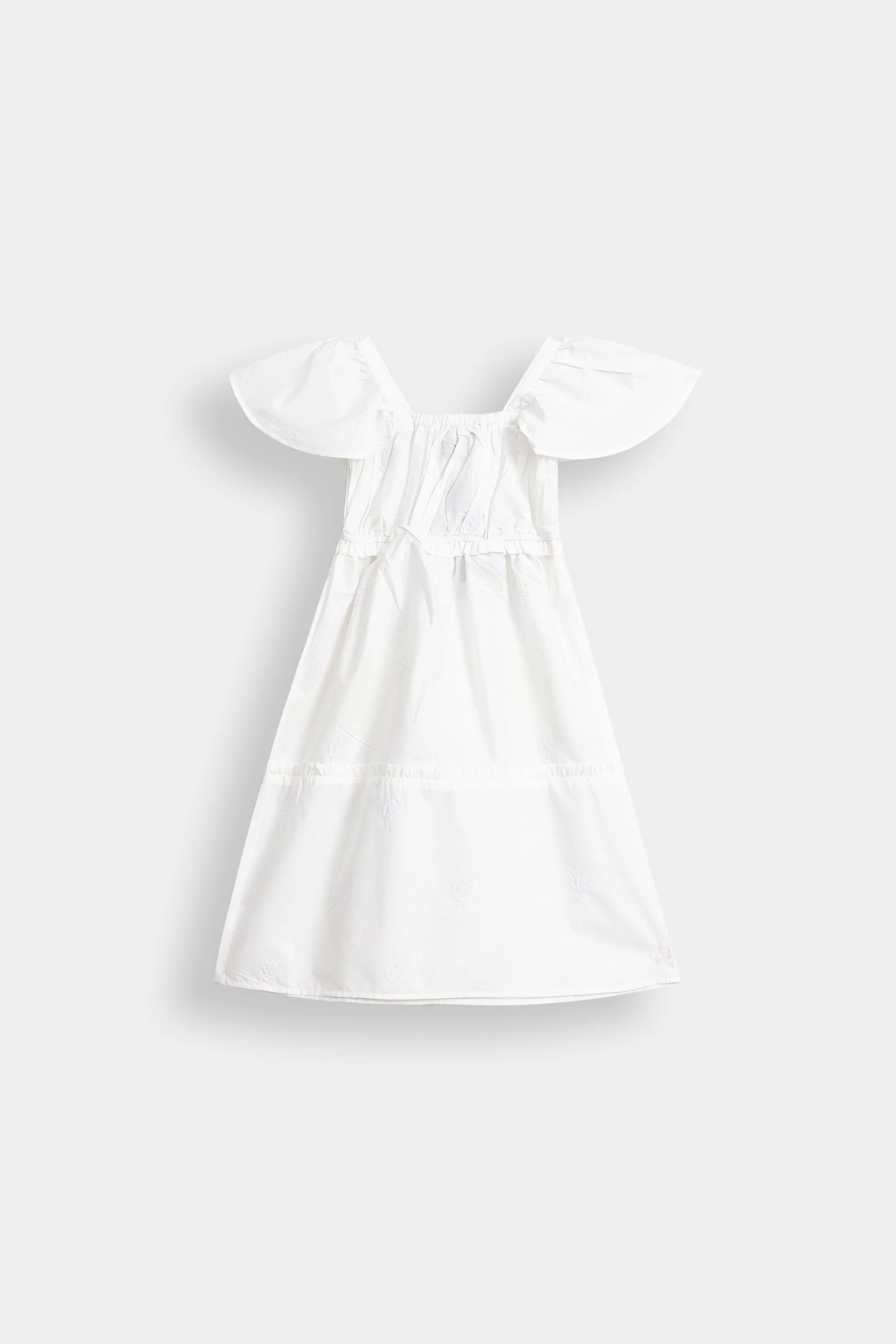 Embroidered Tier Gathered Dress - Image 4