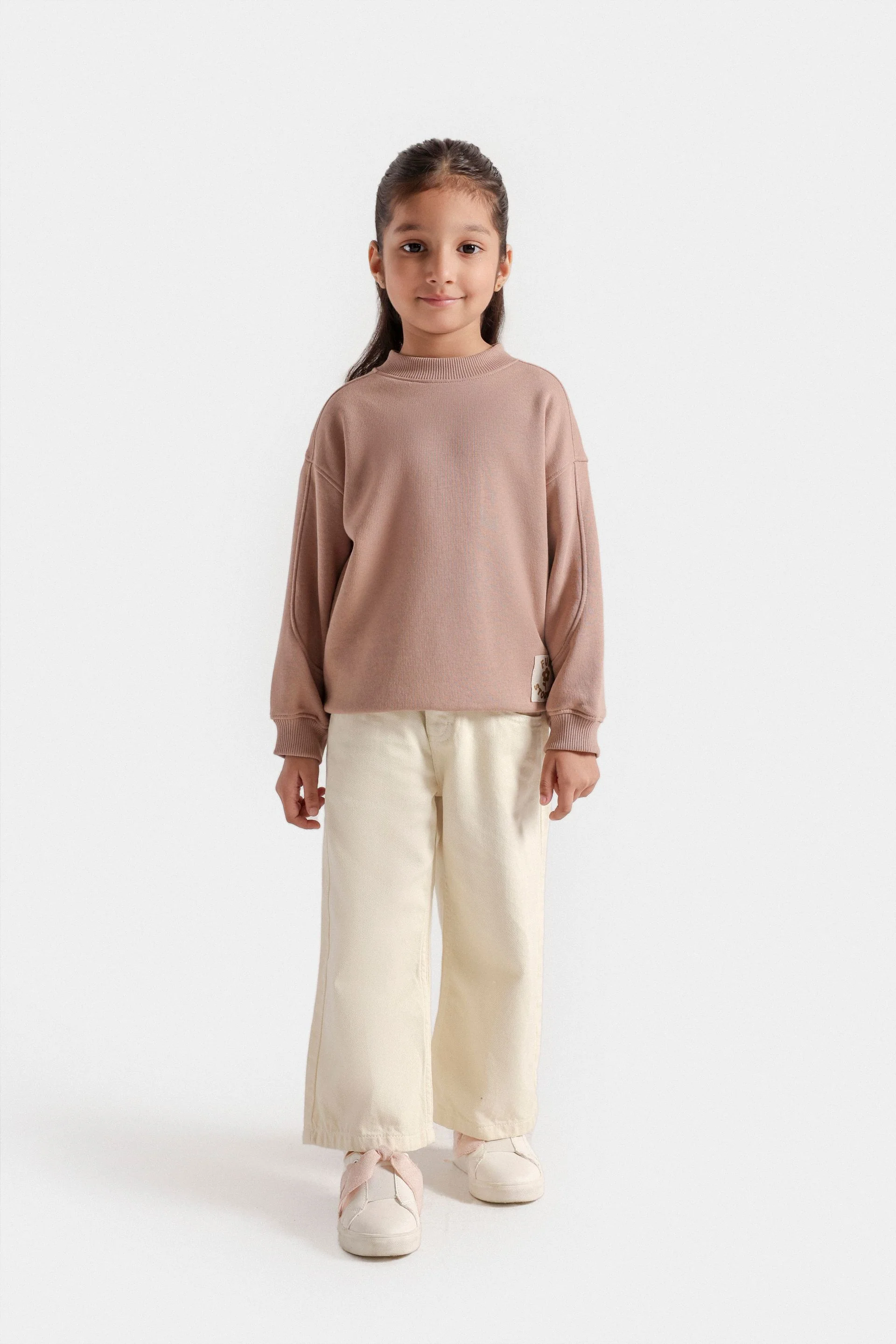 Basic Sweatshirt With Cut & Sew Detail - Image 9