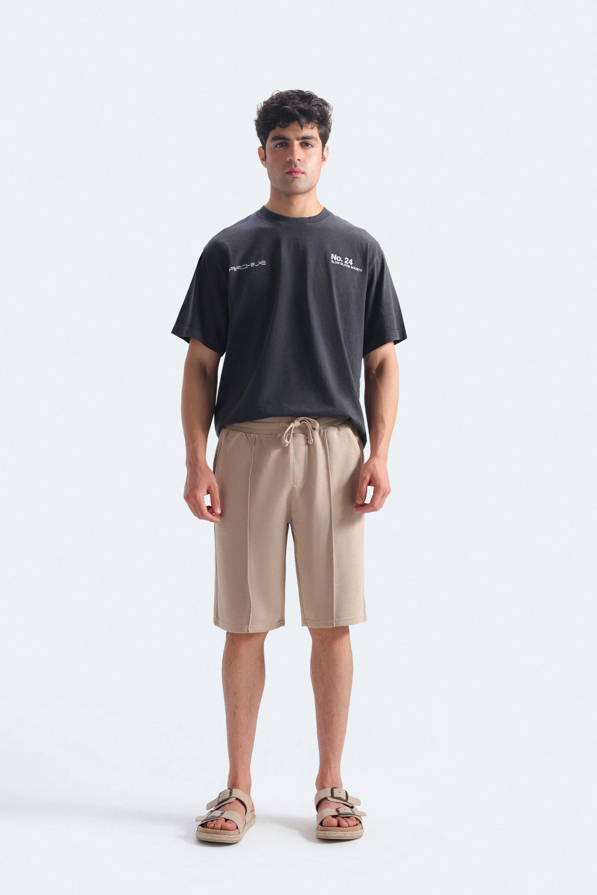 Terry Shorts With Front Seam - Image 8