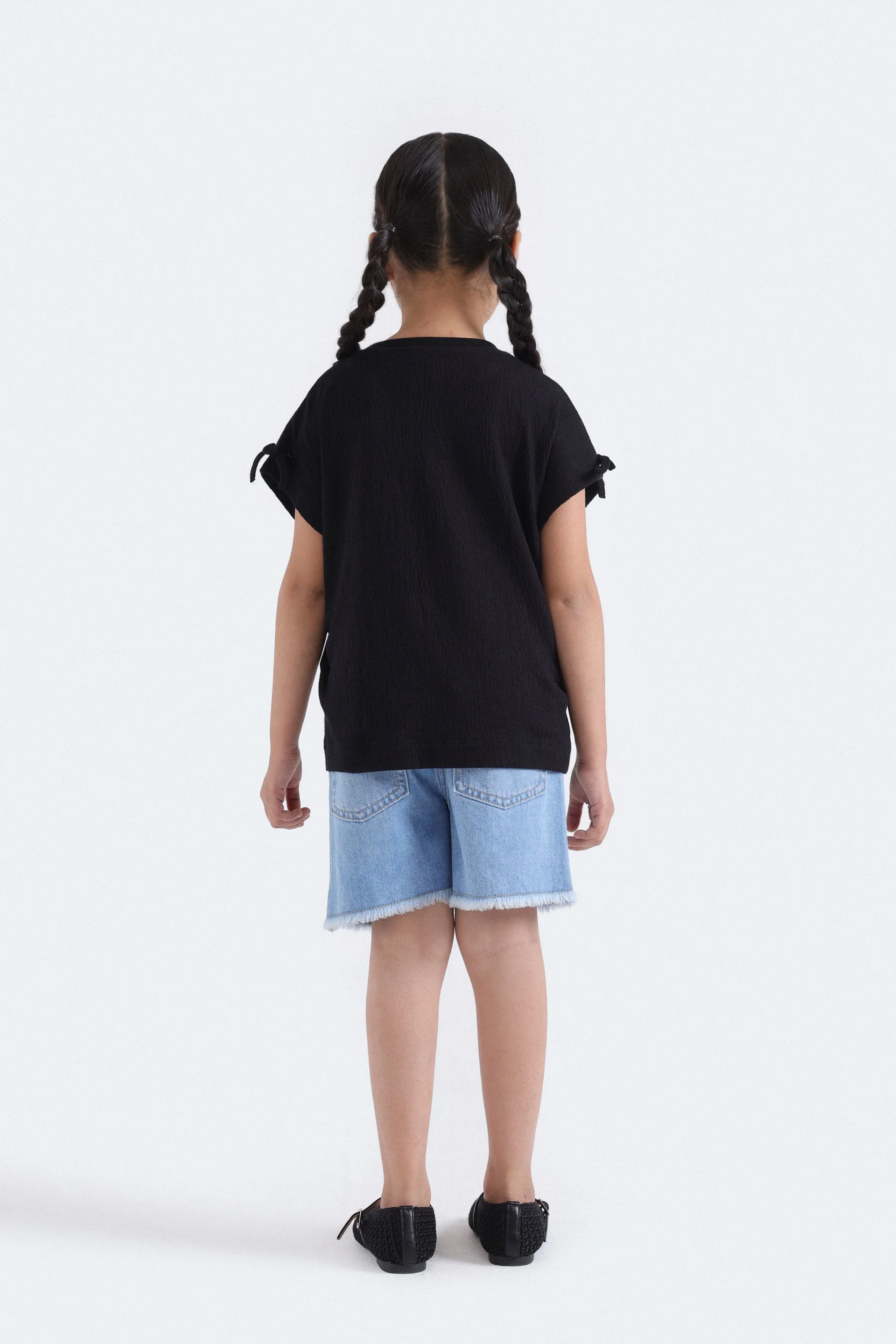Denim Shorts With Applique Detail - Image 7