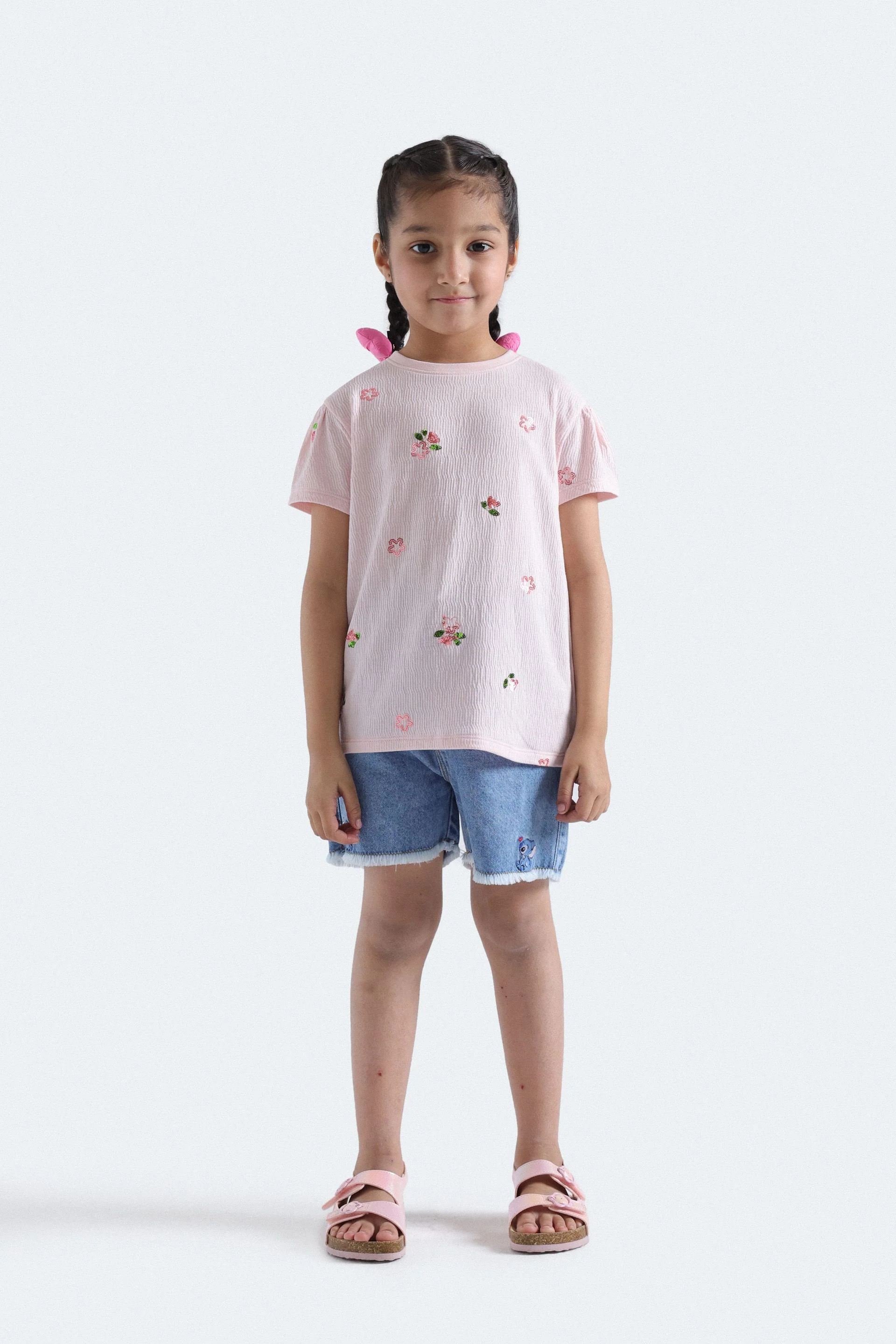 Embroidered Denim Shorts - Image 5