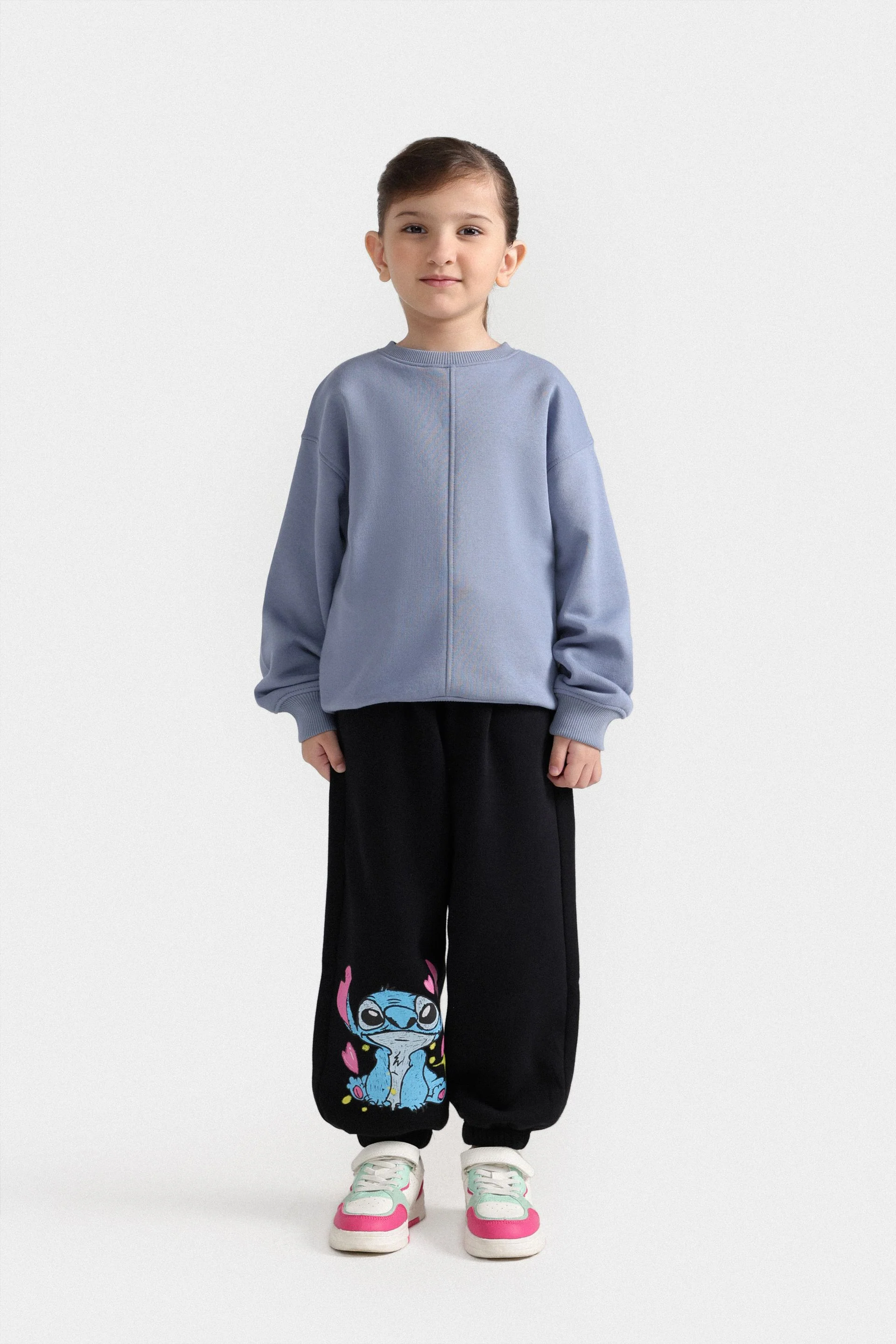 Basic Sweatshirt With Cut & Sew Detail - Image 9