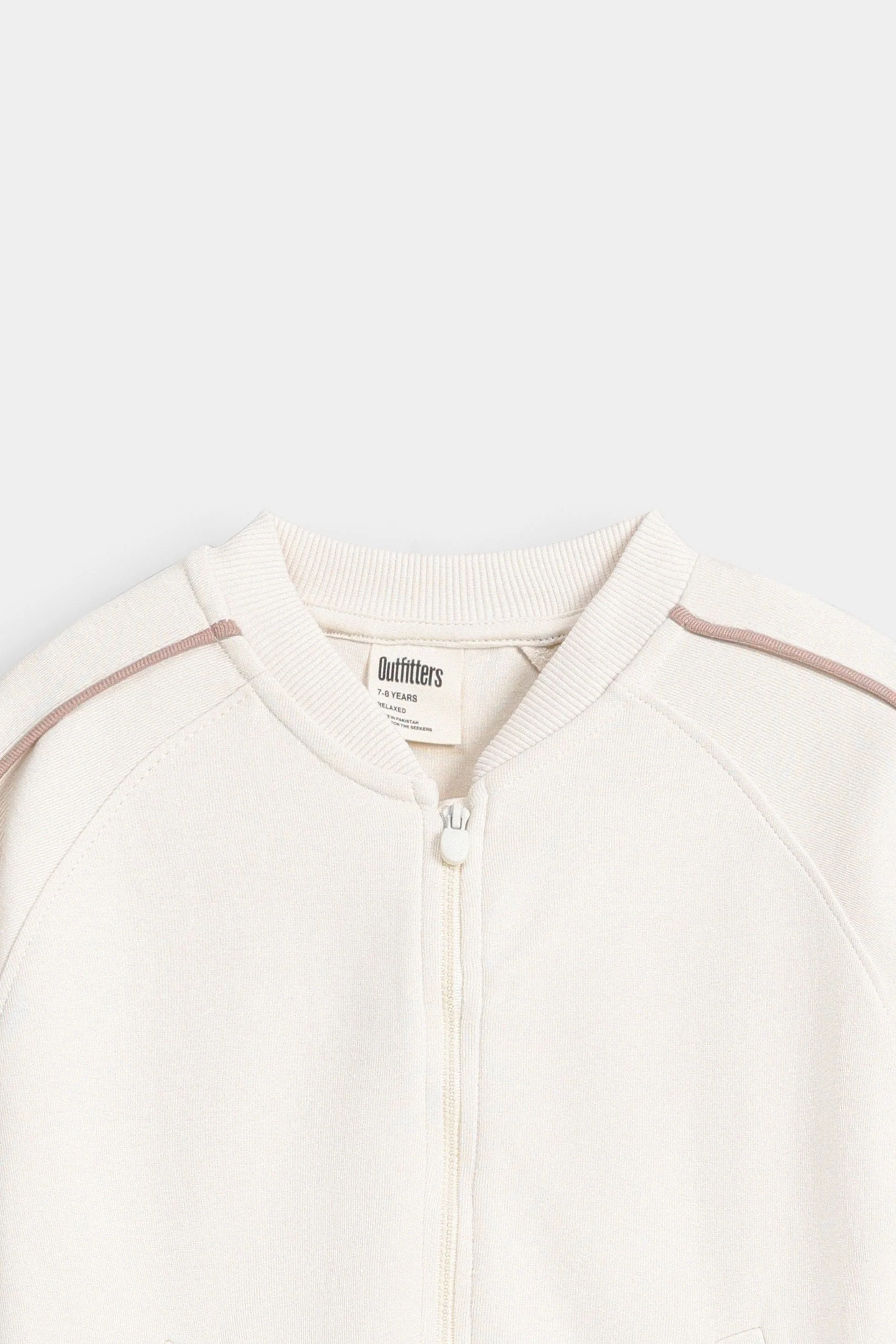 Raglan Sweatshirt With Piping Detail - Image 2